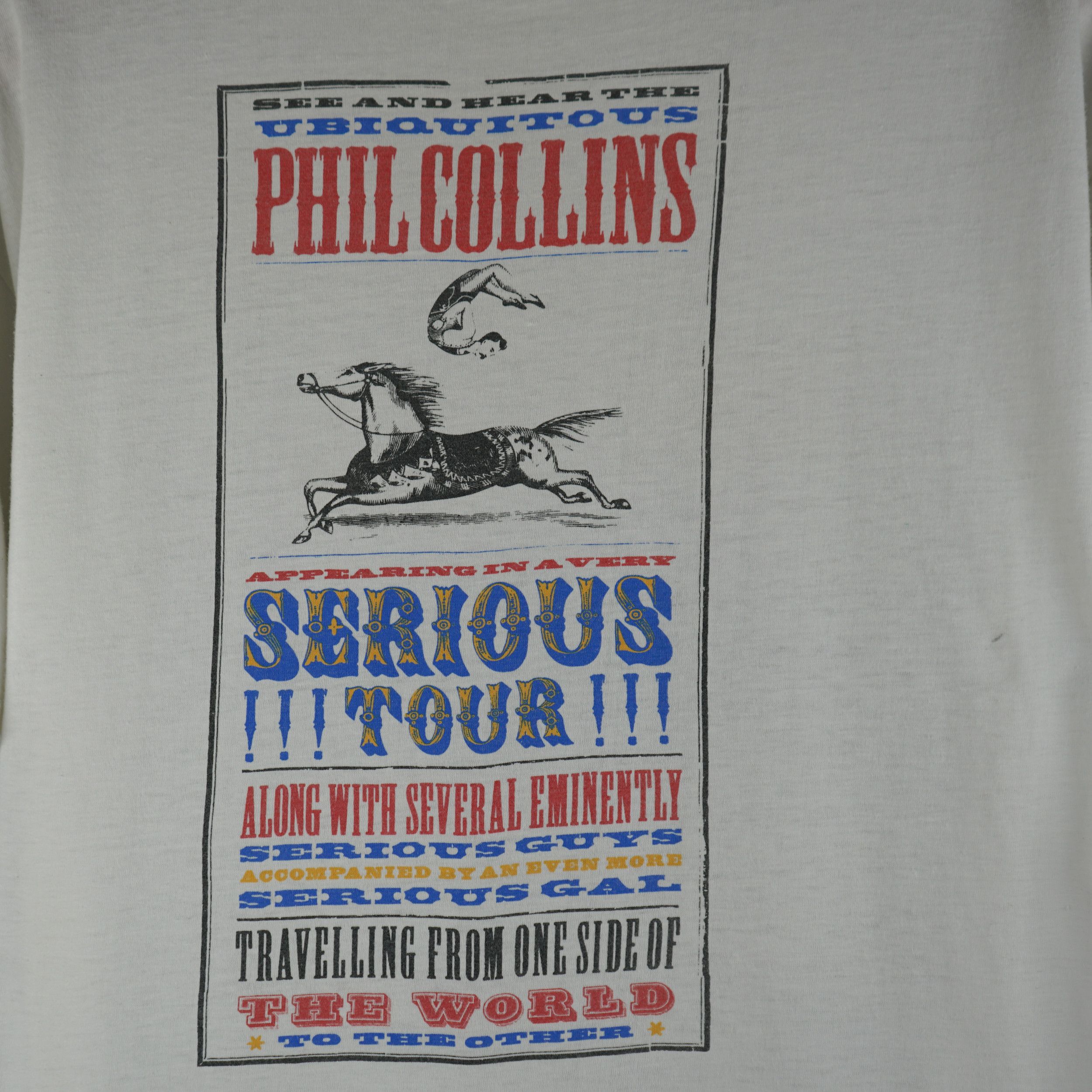 Band Tees × Vintage Rare 1990 Phil Collins Serious Tour T-Shirt Size US XL / EU 56 / 4 - 12 Thumbnail