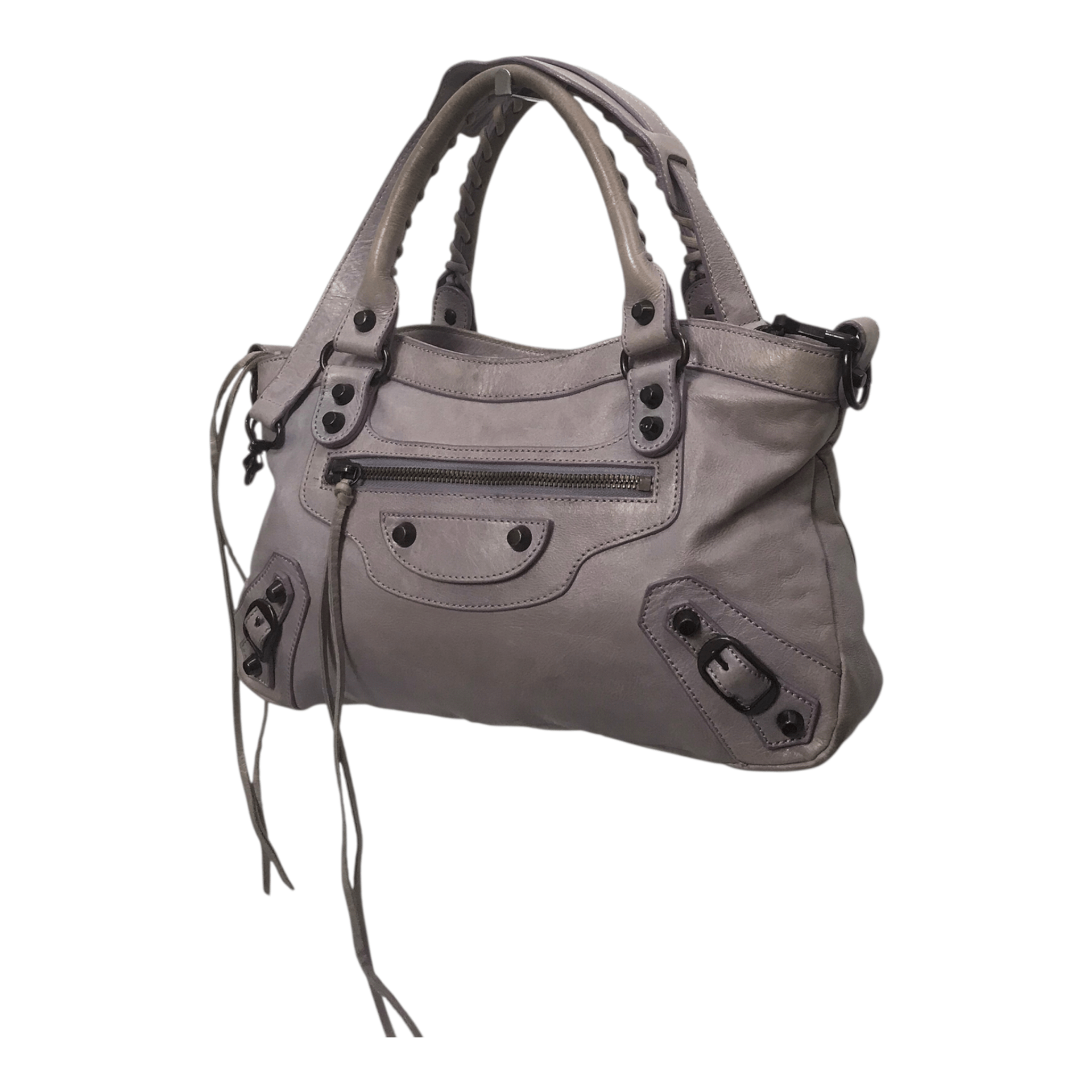 Leather Elegant Leahter Light Purple HandBag Size ONE SIZE - 10 Thumbnail