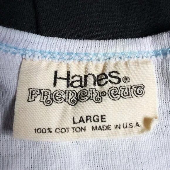 Hanes Vintage Hawaii Bamboo Reverse Dye T-Shirt Women French Cut Size L / US 10 / IT 46 - 3 Thumbnail