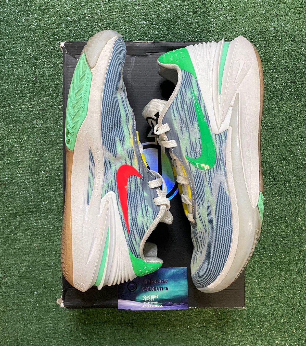Nike Nike Zoom Gt cut 2 leche blue green glow size 9men/10.5women Size US 9 / EU 42 - 2 Thumbnail