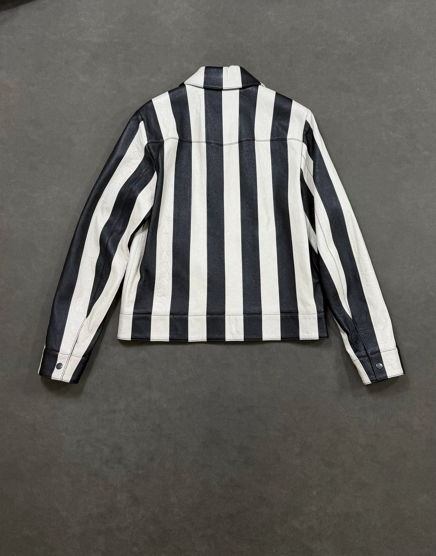 Saint Laurent Paris Saint Laurent Slp Runway Style Striped Lambskin Jacket Size US M / EU 48-50 / 2 - 2 Thumbnail