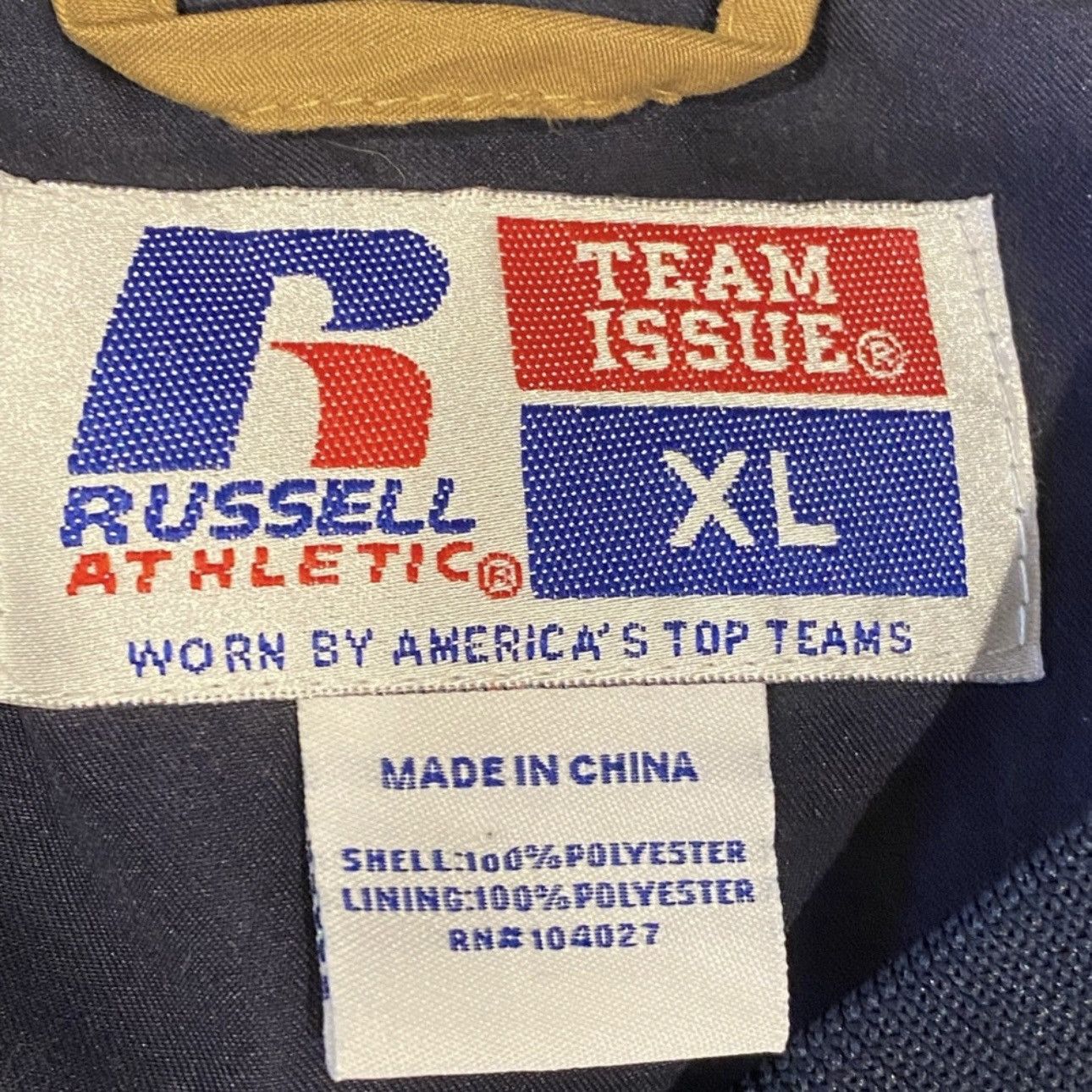 Russell Athletic Vintage Notre Dame Pullover Jacket Irish Blue Gold XL Size US XL / EU 56 / 4 - 6 Thumbnail