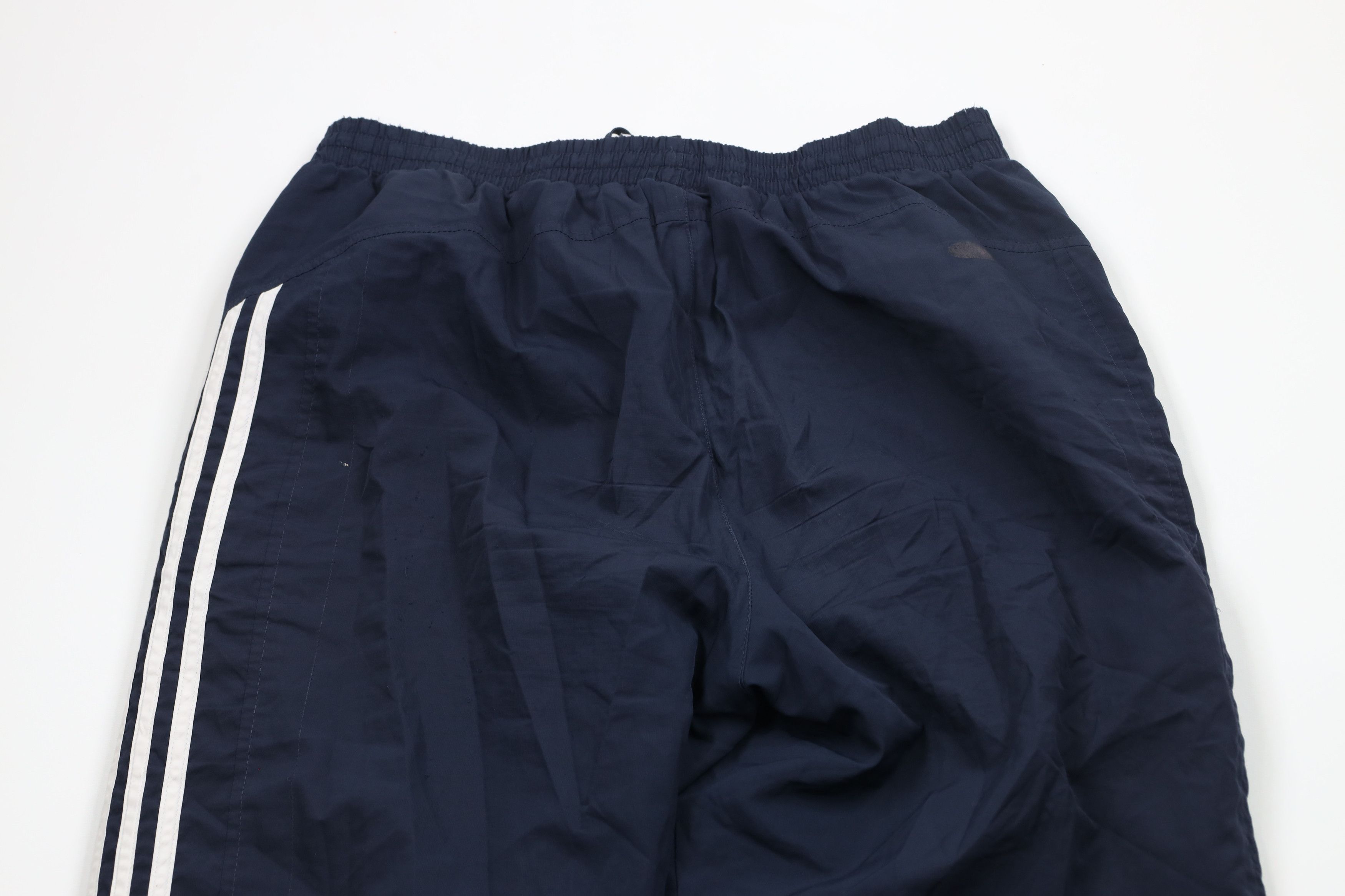 Adidas × Vintage Vintage Adidas Spell Out Striped Lined Wide Leg Pants Blue Size US 34 / EU 50 - 11 Thumbnail