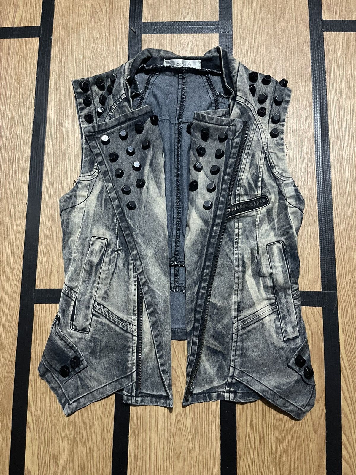 Japanese Brand Y2K COMME VEST PUNK STYLE | Grailed Japanese Brand Y2K COMME VEST PUNK STYLE | Grailed