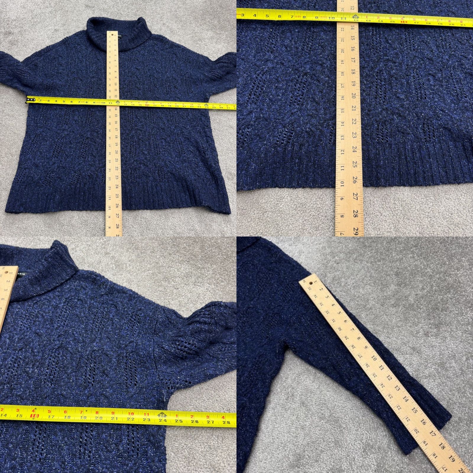 Torrid Torrid Wool? No—Torrid Marbled Cable Pointelle Knit Cowl Pullover Sweater Womens Plus 2X Blue Size XXL / US 16-18 / IT 52-54 - 8 Thumbnail