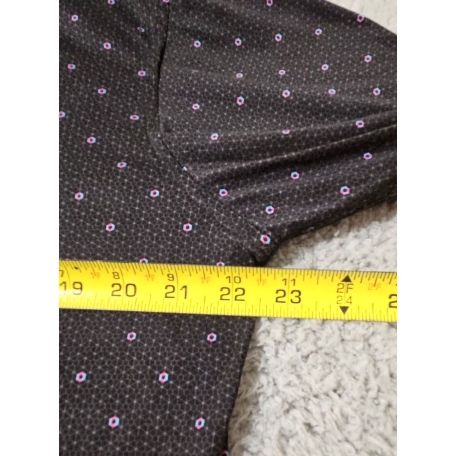 Vintage Buttercloth Short Sleeve Shirt Mens Size Large Black Polka Dot Cotton Stretch - China Size US L / EU 52-54 / 3 - 7 Thumbnail