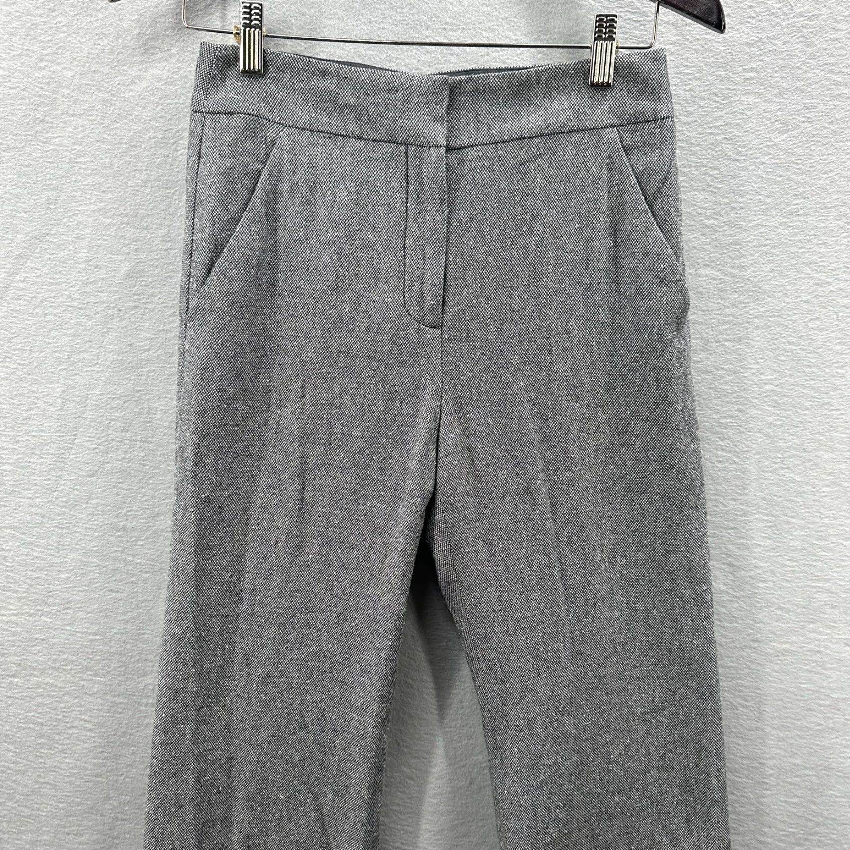 Veronica Beard VERONICA BEARD Lebone Flare Pants Womens 0 Gray Silk Blend Dress Pants Adult Regular Flared Bohemian City 90s Theme Mens/Womens Size 25" / US 0 / IT 36 - 2 Thumbnail