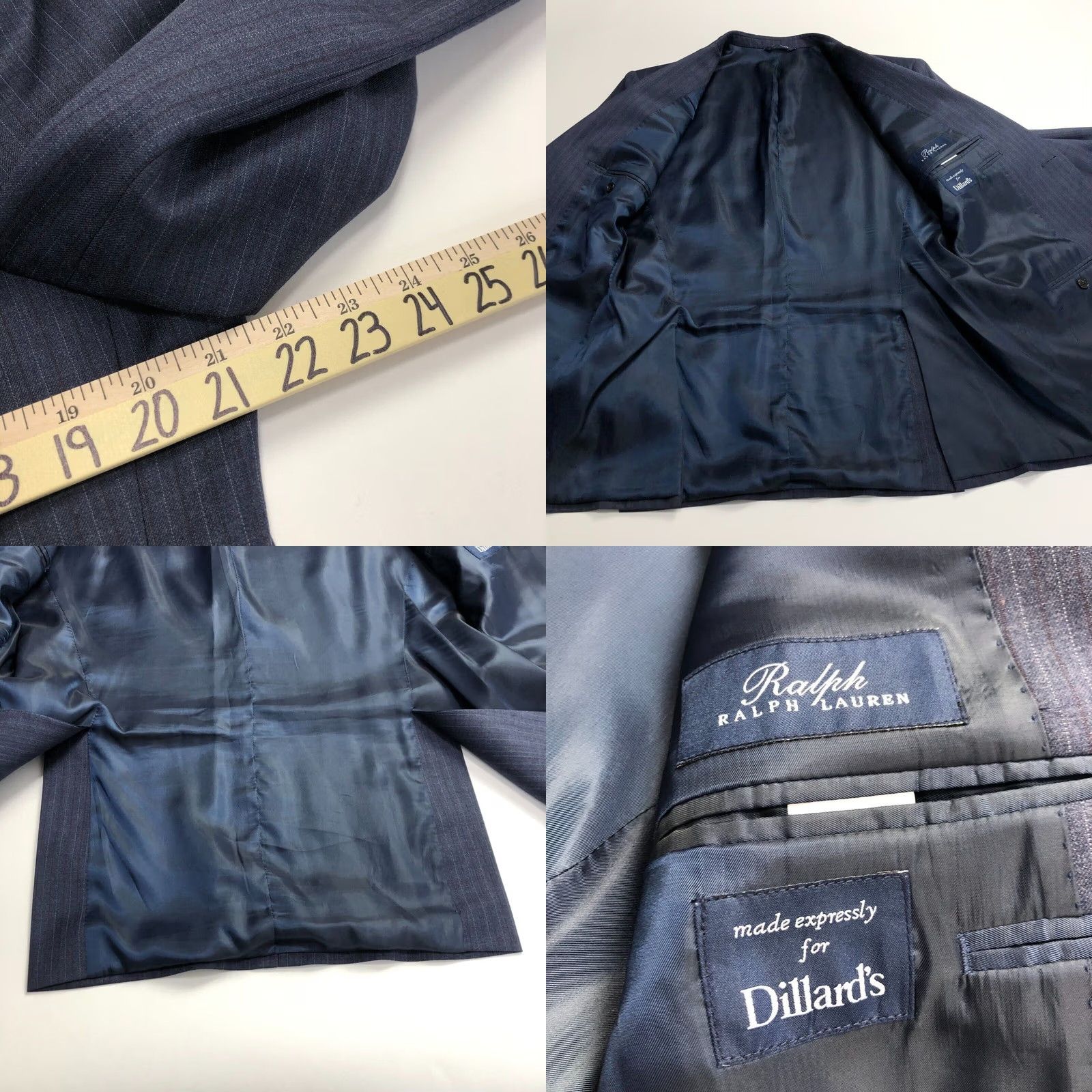 Ralph Lauren Ralph Lauren Blue Label Navy Blue Sport Coat Suit Jacket 100% Wool 42R Size 42R - 8 Thumbnail