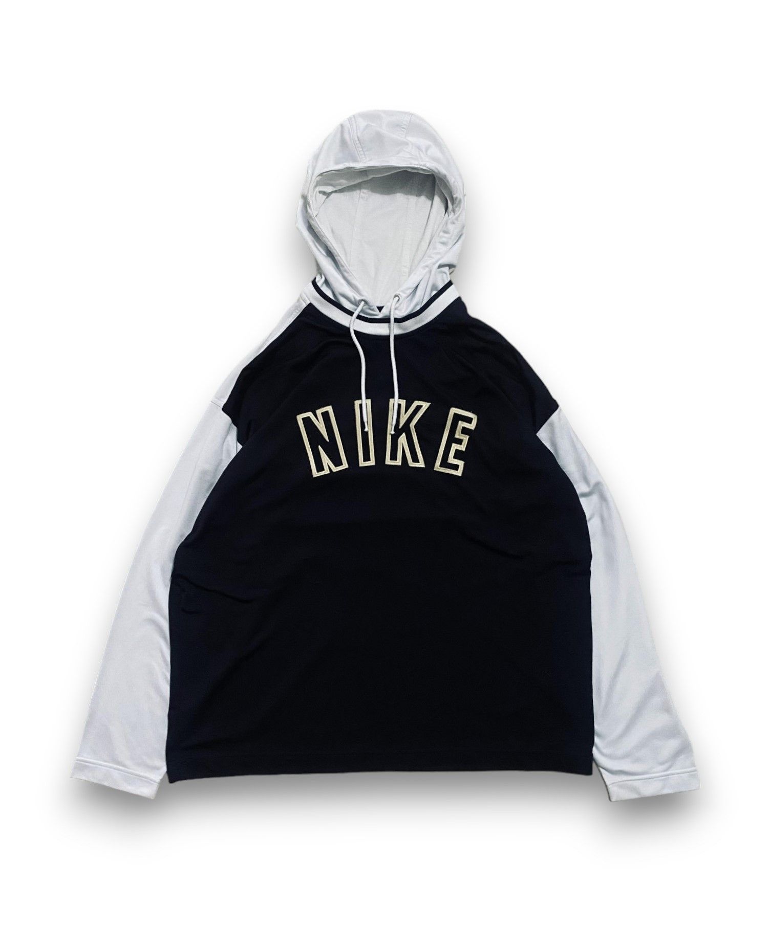 Nike × Streetwear × Vintage Nike Vintage Hoodie Big Logo Black  