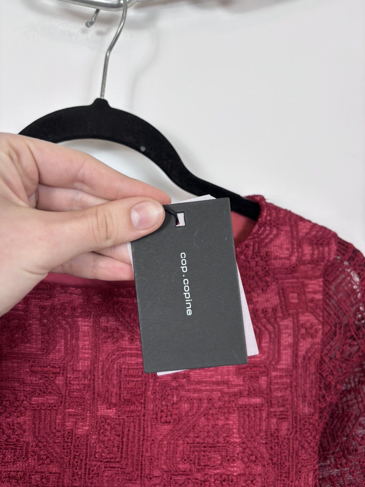 Cop Copine Cop Copine Paris Hamal NWT Red Overlay Dress Textured Belted Size S / US 4 / IT 40 - 10 Thumbnail