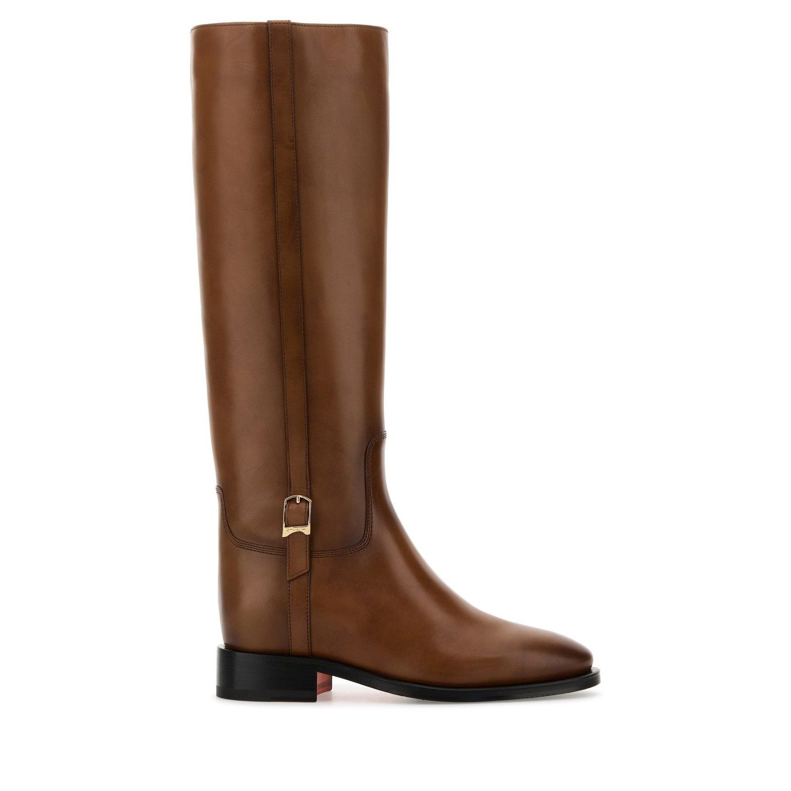 SANTONI Mandy Knee High Brown Leather Boots New And Authenti