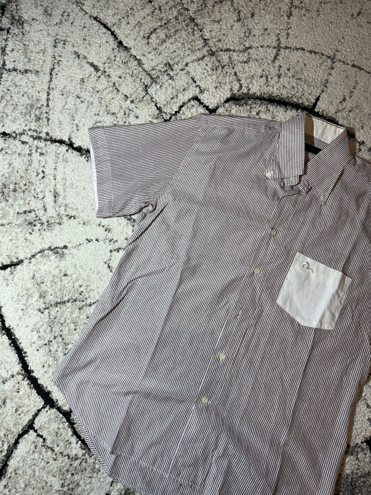 Evisu × Japanese Brand × Vintage Vintage Evisu Deluxe Shirt Short Sleeve Japanese Streetwear Size US L / EU 52-54 / 3 - 3 Thumbnail