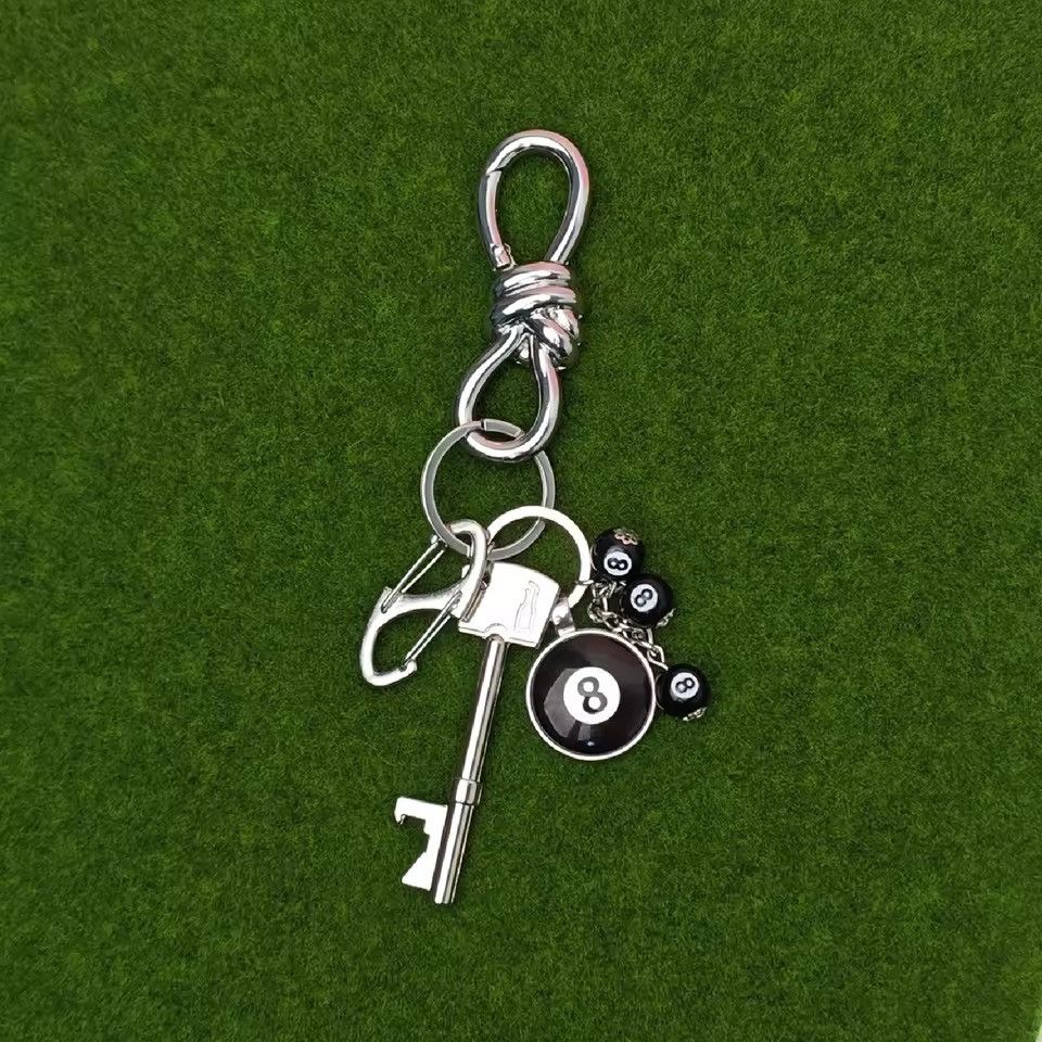 Other Twists Carabiner Bottle Opener Black 8 Backpack Keychain Size ONE SIZE - 1 Thumbnail