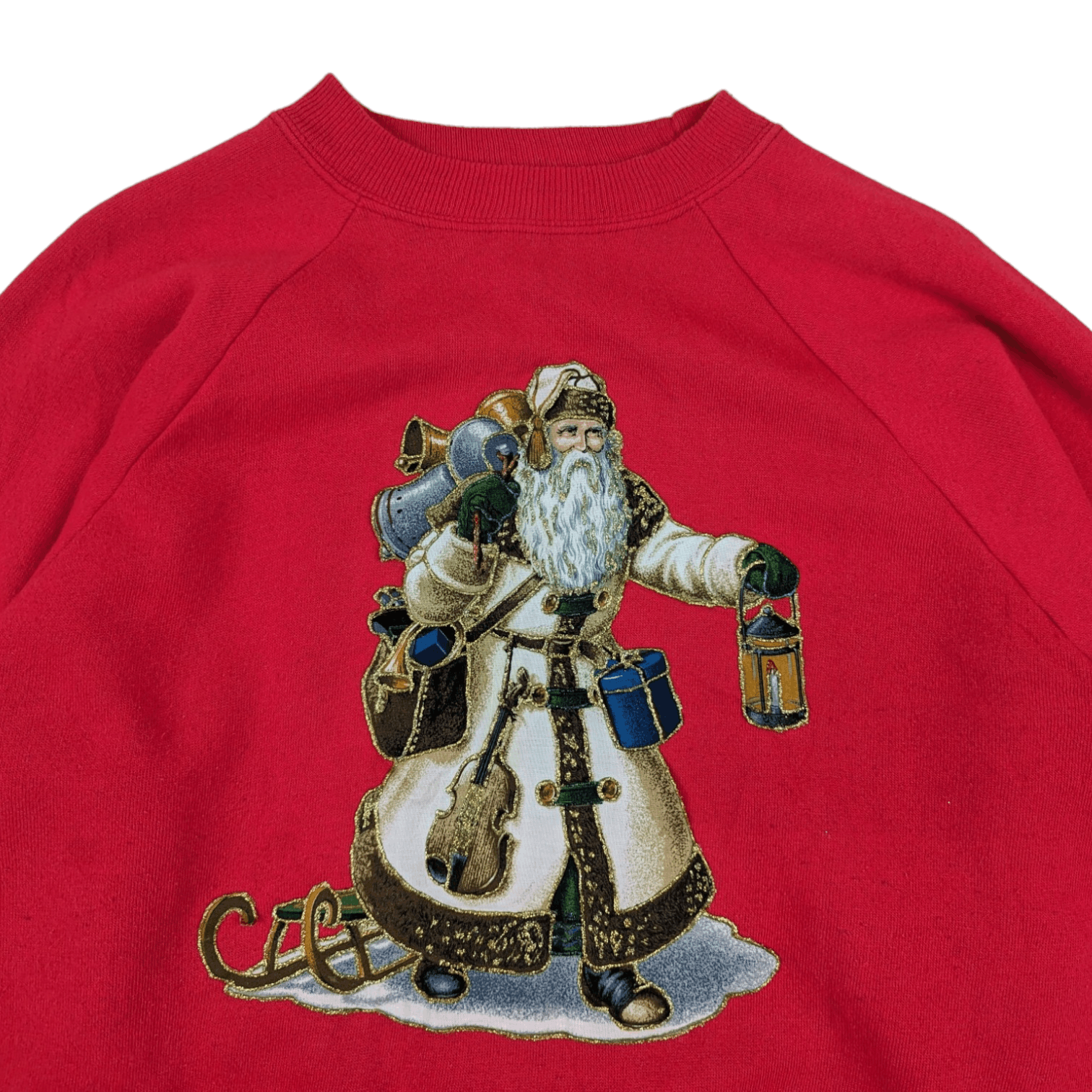 Hanes Vintage 90's HANES HERWAY Santa Merry Christmas Jumper Size L / US 10 / IT 46 - 4 Thumbnail