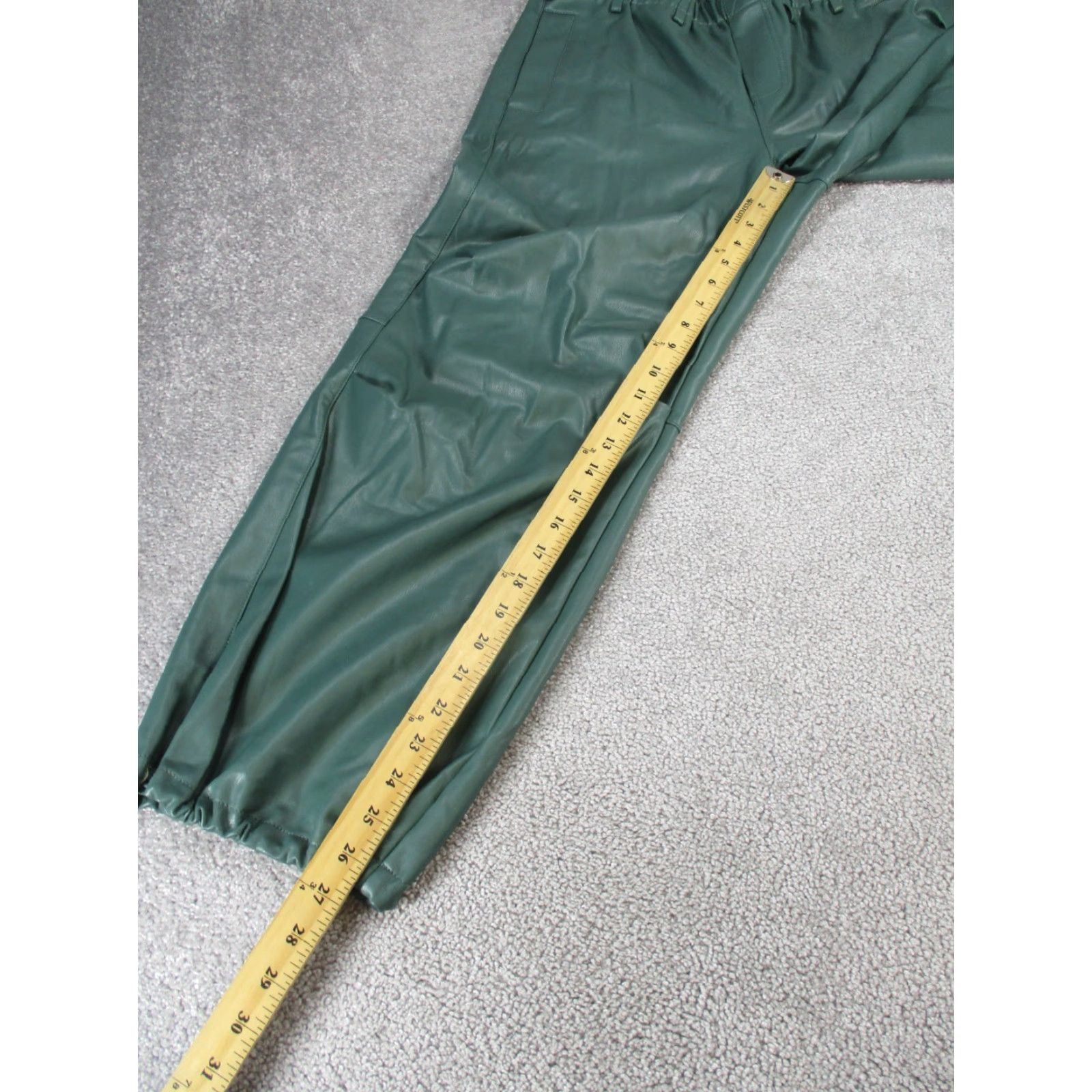 Anthropologie Pilcro By Anthropologie Joggers Womens S Green Faux Leather Size 28" / US 6 / IT 42 - 4 Thumbnail