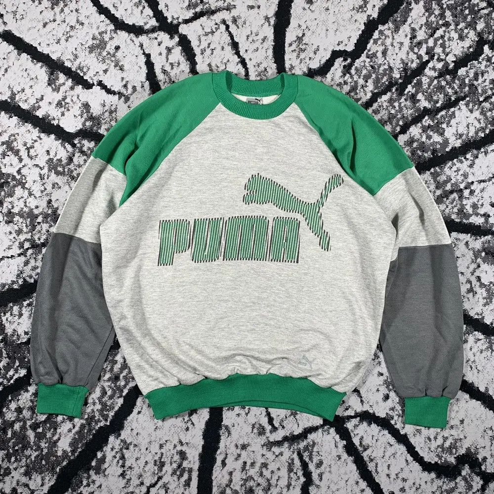Puma Vintage 90’s PUMA Crewneck Sweatshirt Boxy Big Logo Rare Size US XL / EU 56 / 4 - 2 Thumbnail