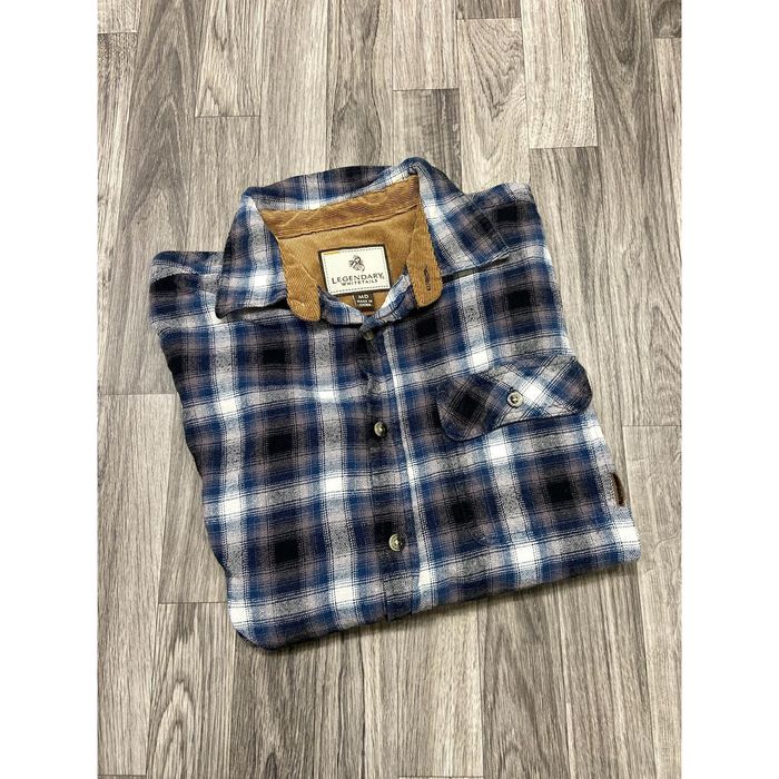 The Goal Line Plaid Button Down in Blue and Grey by Southern Proper