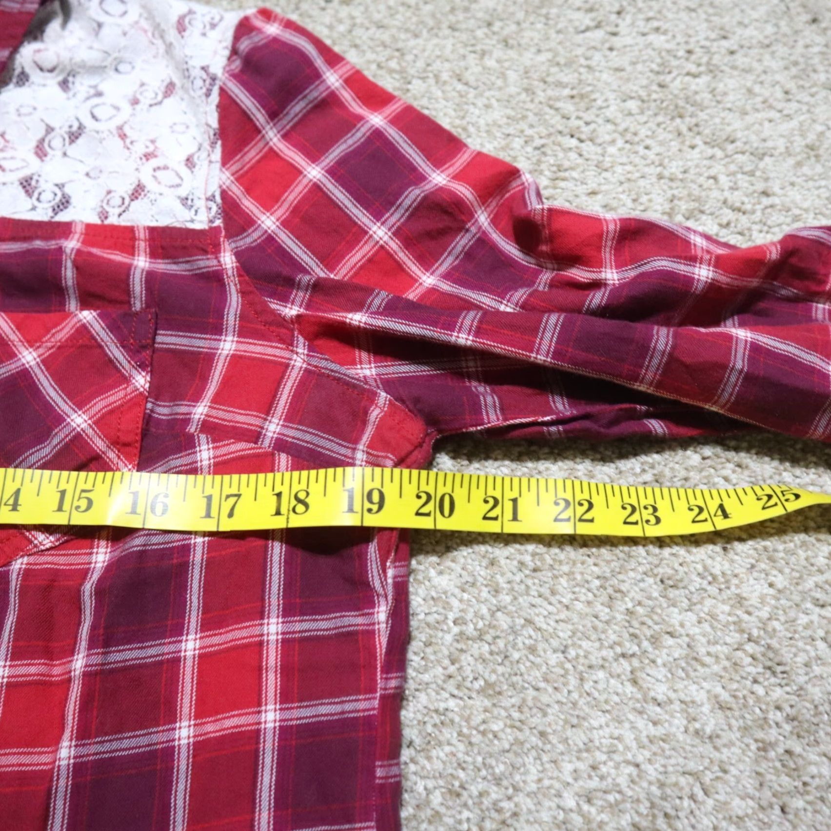 Vintage Arizona Jeans Shirt Women's L Red Plaid Button-Up Long Sleeve Casual Top Size L / US 10 / IT 46 - 5 Thumbnail