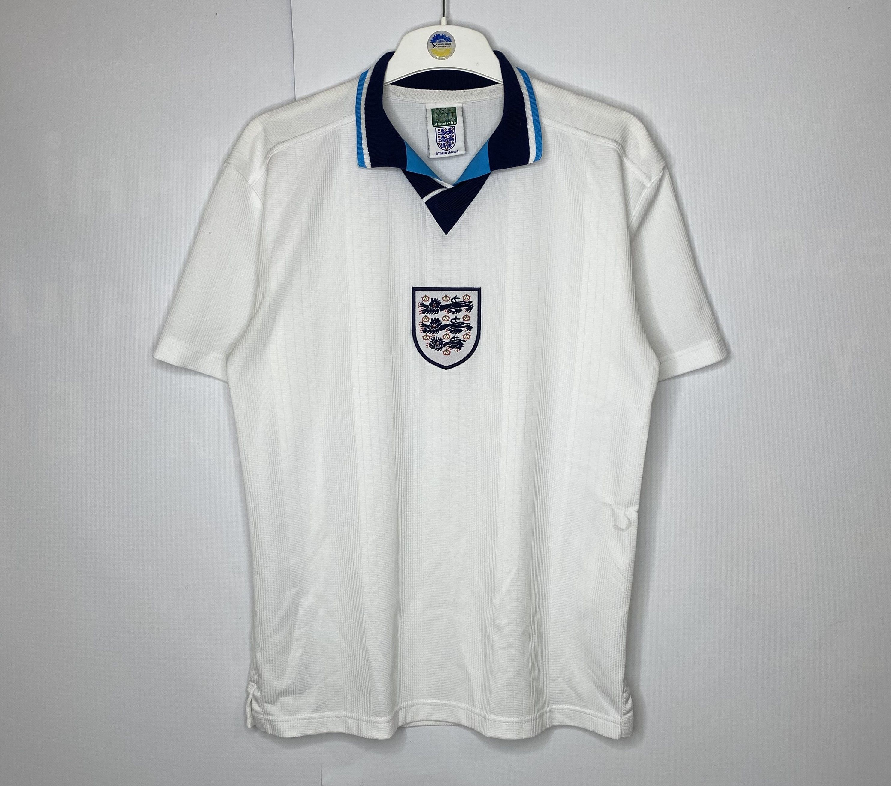 Vintage ENGLAND 1995-97 RETRO REPLICAS FOOTBALL SHIRT SOCCER JERSEY Size US M / EU 48-50 / 2 - 1 Thumbnail