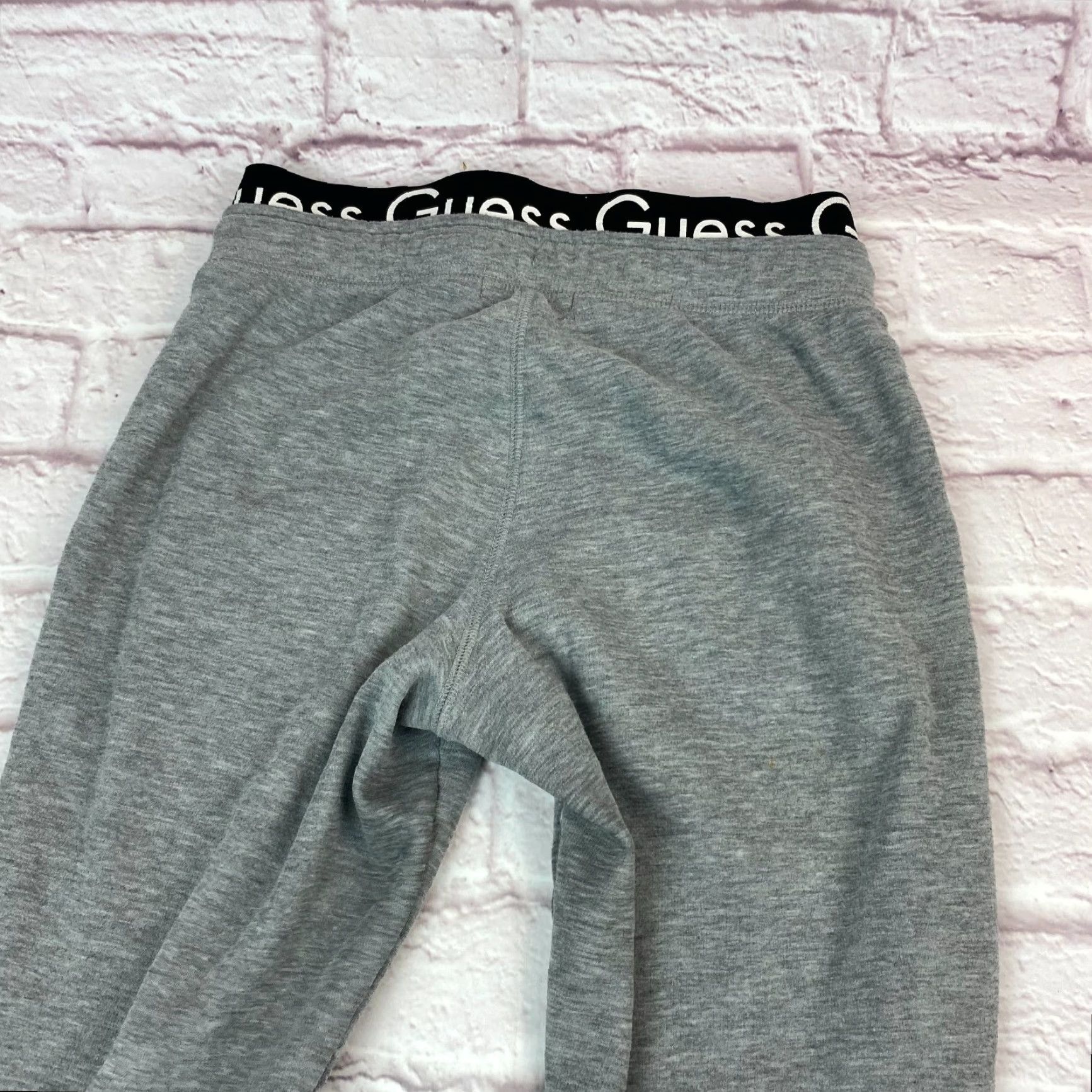 Guess GUESS Sweatpants Junior Teens S Gray Drawstring Logo Fleece Jogger Pants Size 28" / US 6 / IT 42 - 4 Thumbnail