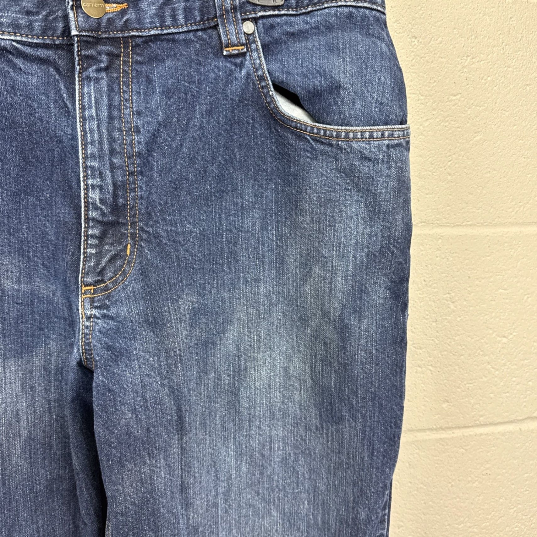 Carhartt VINTAGE Carhartt Jeans Mens 38x34 Relaxed Fit Straight Workwear Denim BD5119-M Size US 38 / EU 54 - 3 Thumbnail