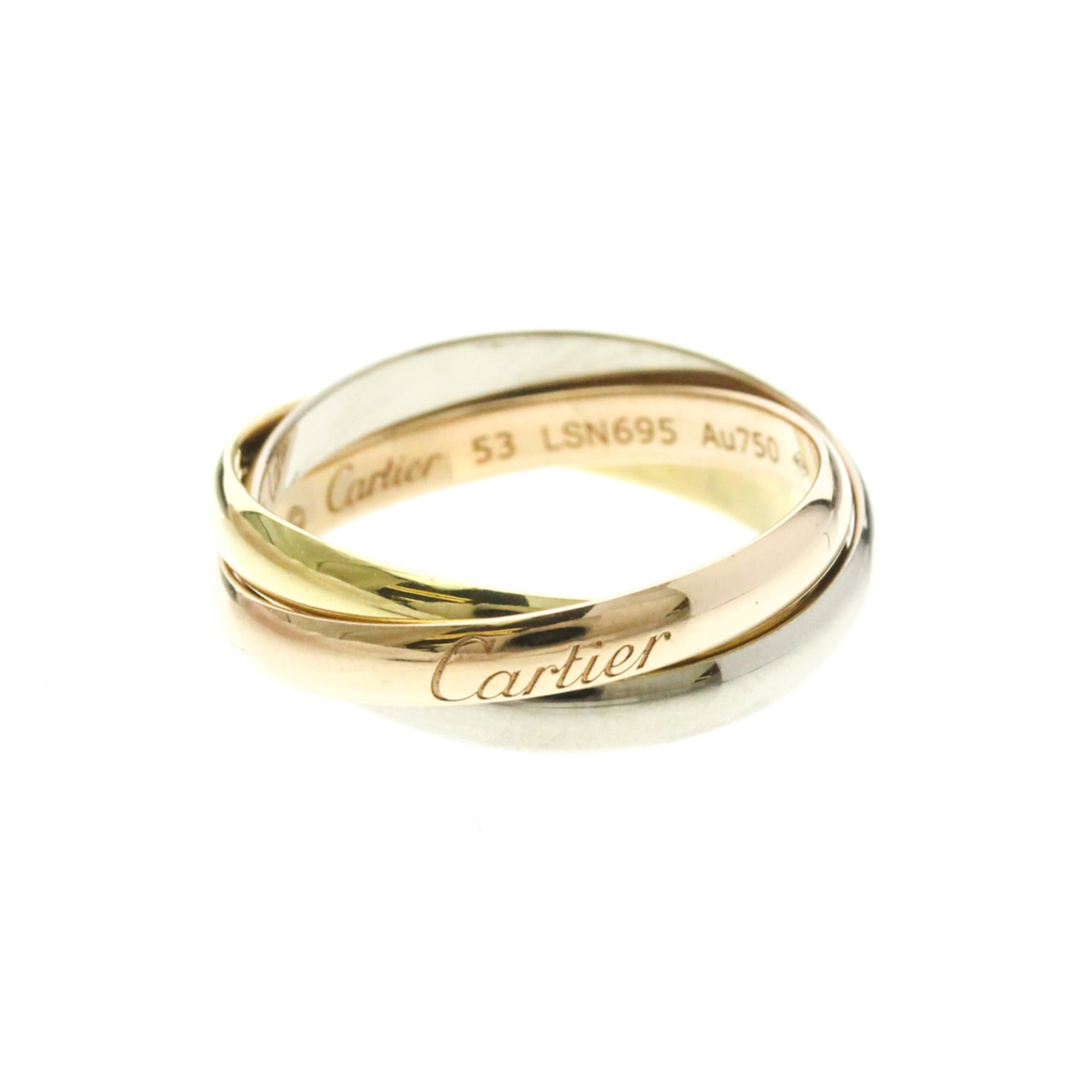Cartier Cartier Trinity Yellow Gold (18K),Pink Gold (18K),White Gold (18K) Fashion No Stone Band Ring Gold Size ONE SIZE - 1 Thumbnail