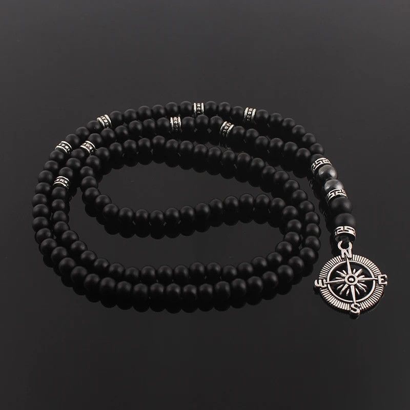 Jewelry Black Long Natural Stone Necklace Size ONE SIZE - 1 Thumbnail