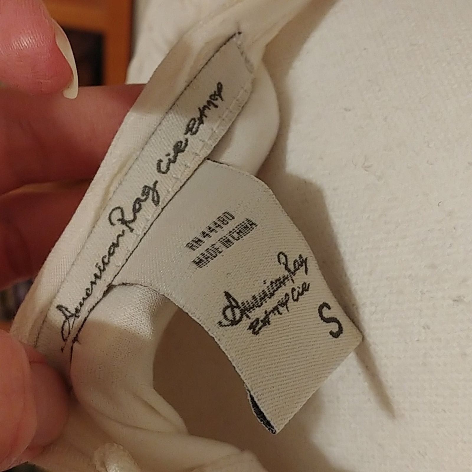American Rag American Rag Dress Crochet Textured White Size S / US 4 / IT 40 - 4 Thumbnail