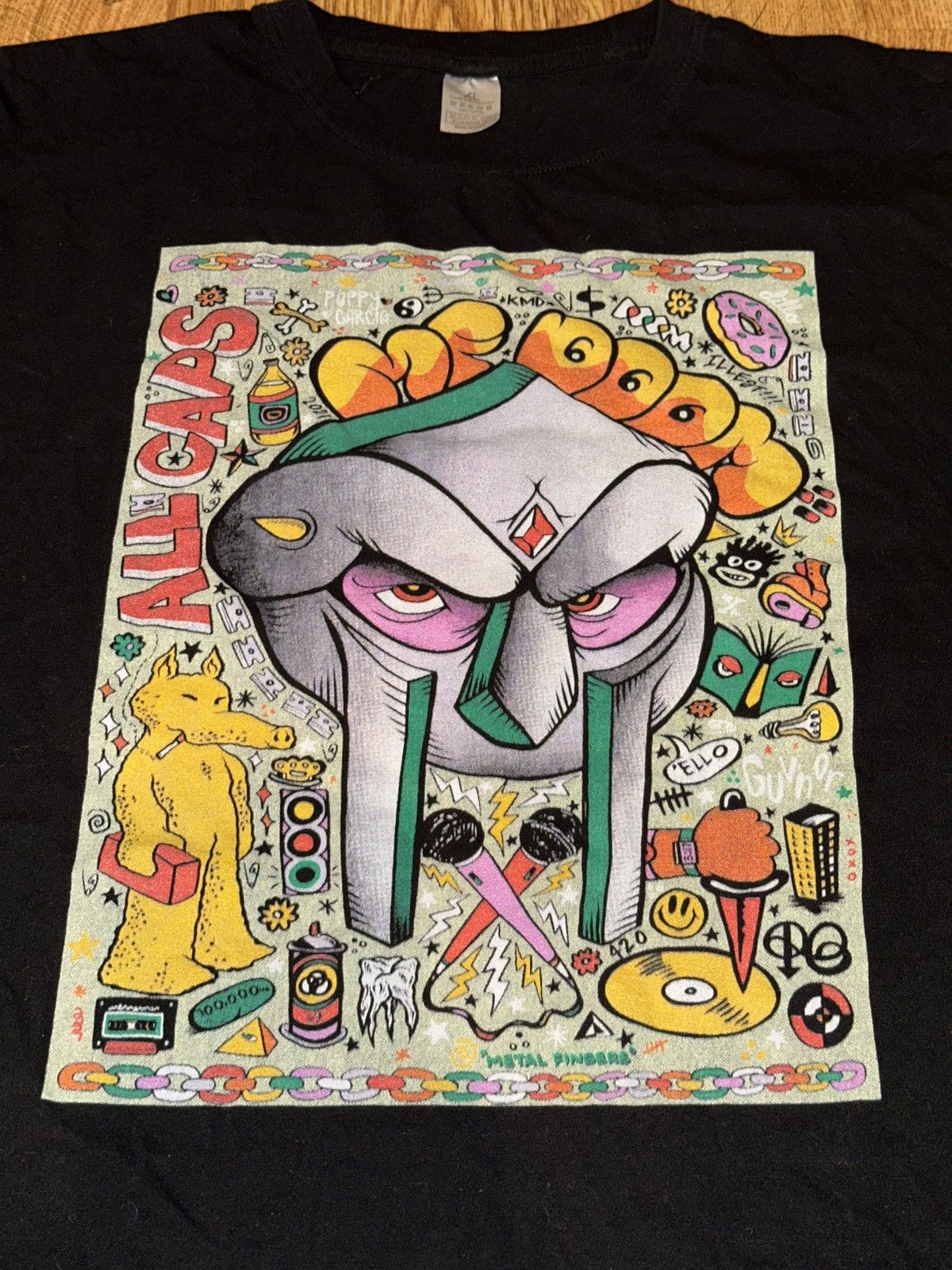 Rap Tees MF DOOM All Caps Cartoon Logo Graphic Tee XL Size US XL / EU 56 / 4 - 2 Thumbnail