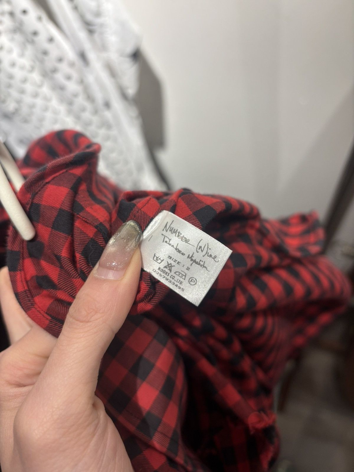 Number (N)ine Number n(ine) checkered shirt Size US M / EU 48-50 / 2 - 5 Thumbnail