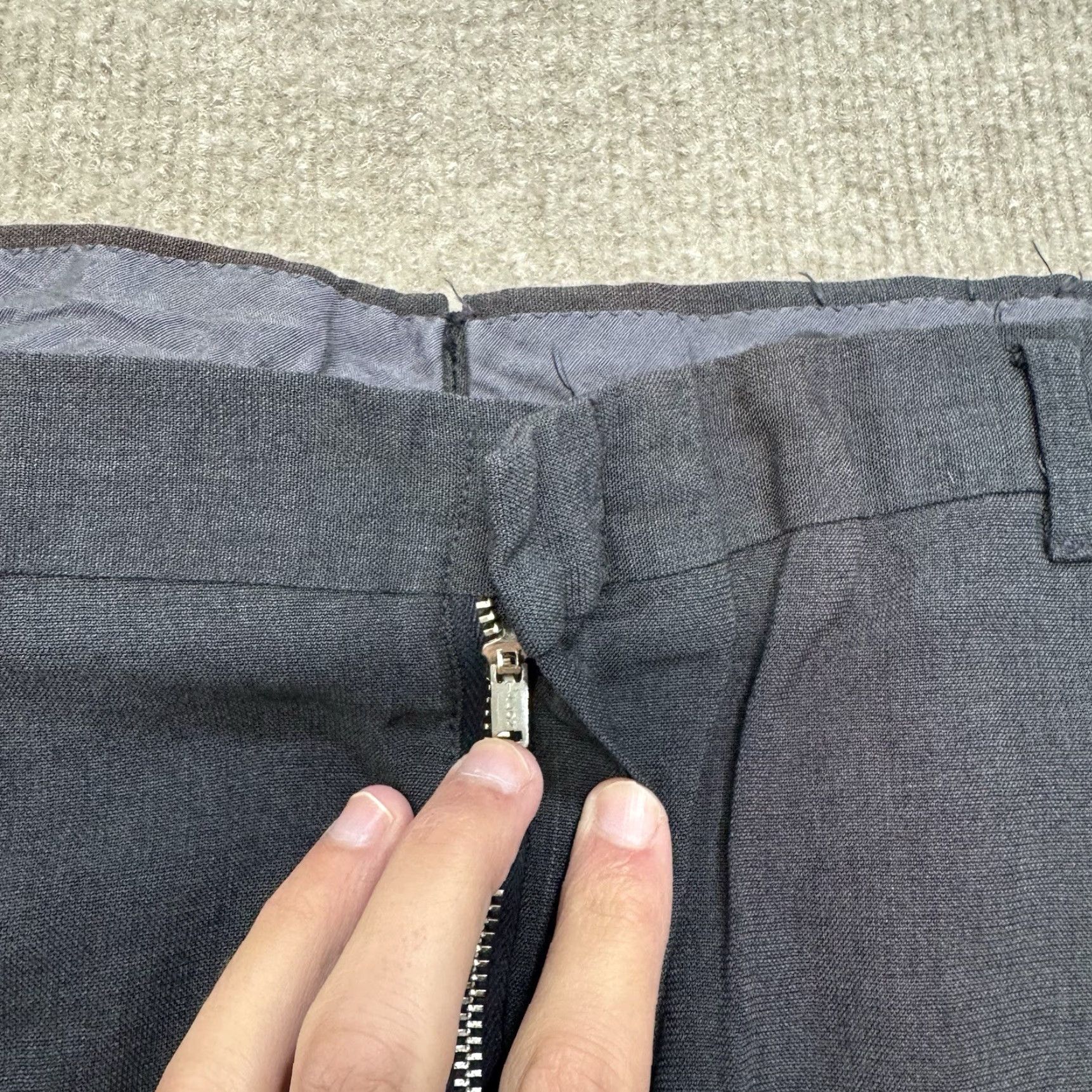 Vintage VINTAGE Rockabilly Rayon Pants Mens 34 X 29 Black Zipper Grunge Check Pattern Hipster 50s Relaxed Mens Pants Size US 34 / EU 50 - 5 Thumbnail