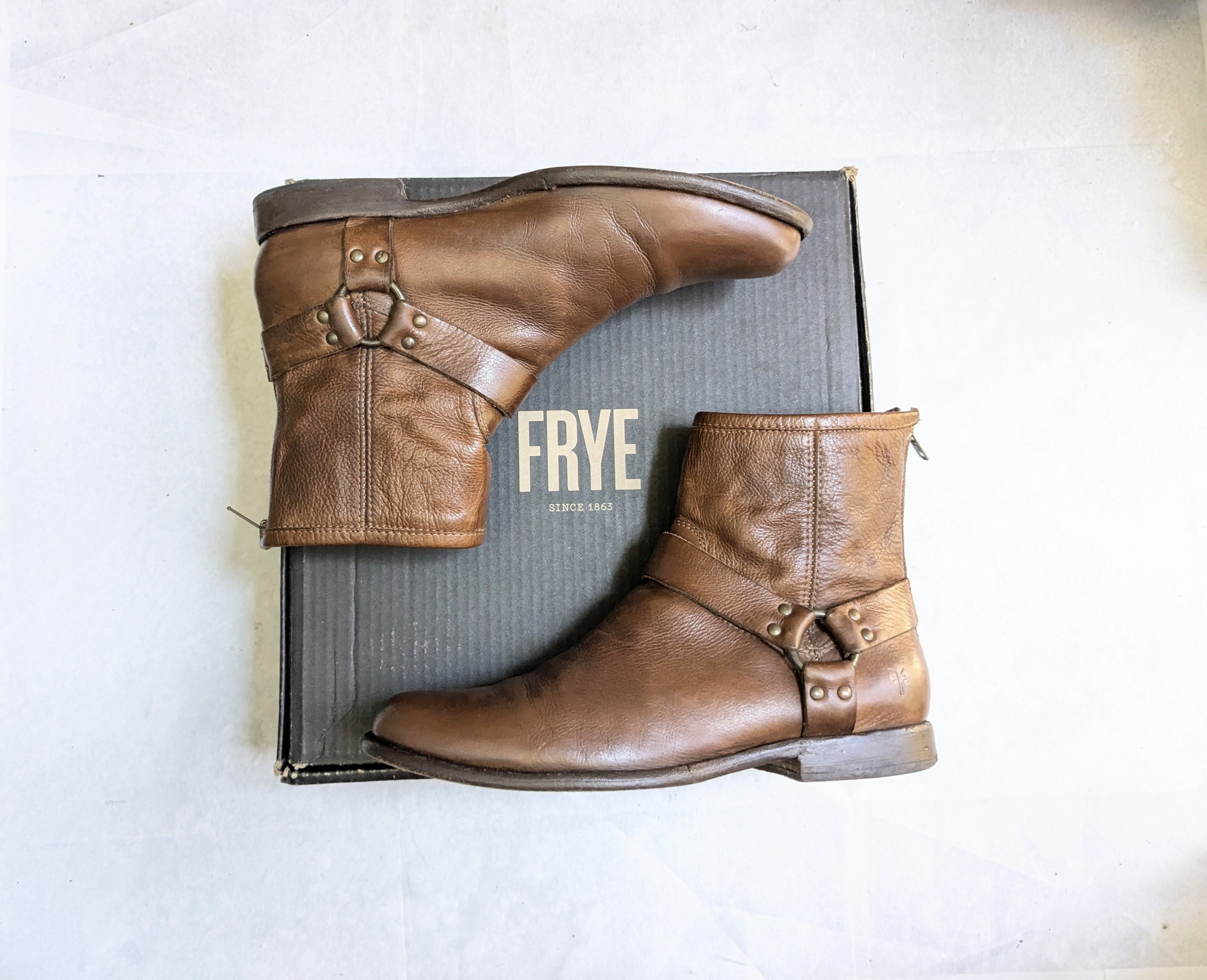 Frye Frye Harness Brown 10.5 D Leather Strap Buckle Size US 10.5 / EU 43-44 - 1 Thumbnail
