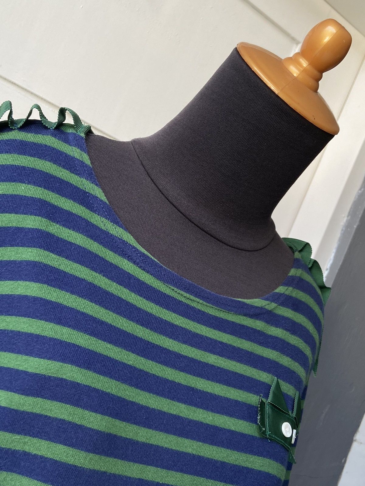 Issey Miyake NE-NET Issey Miyake Striped Long T-shirt/Dress Size US S / EU 44-46 / 1 - 10 Thumbnail
