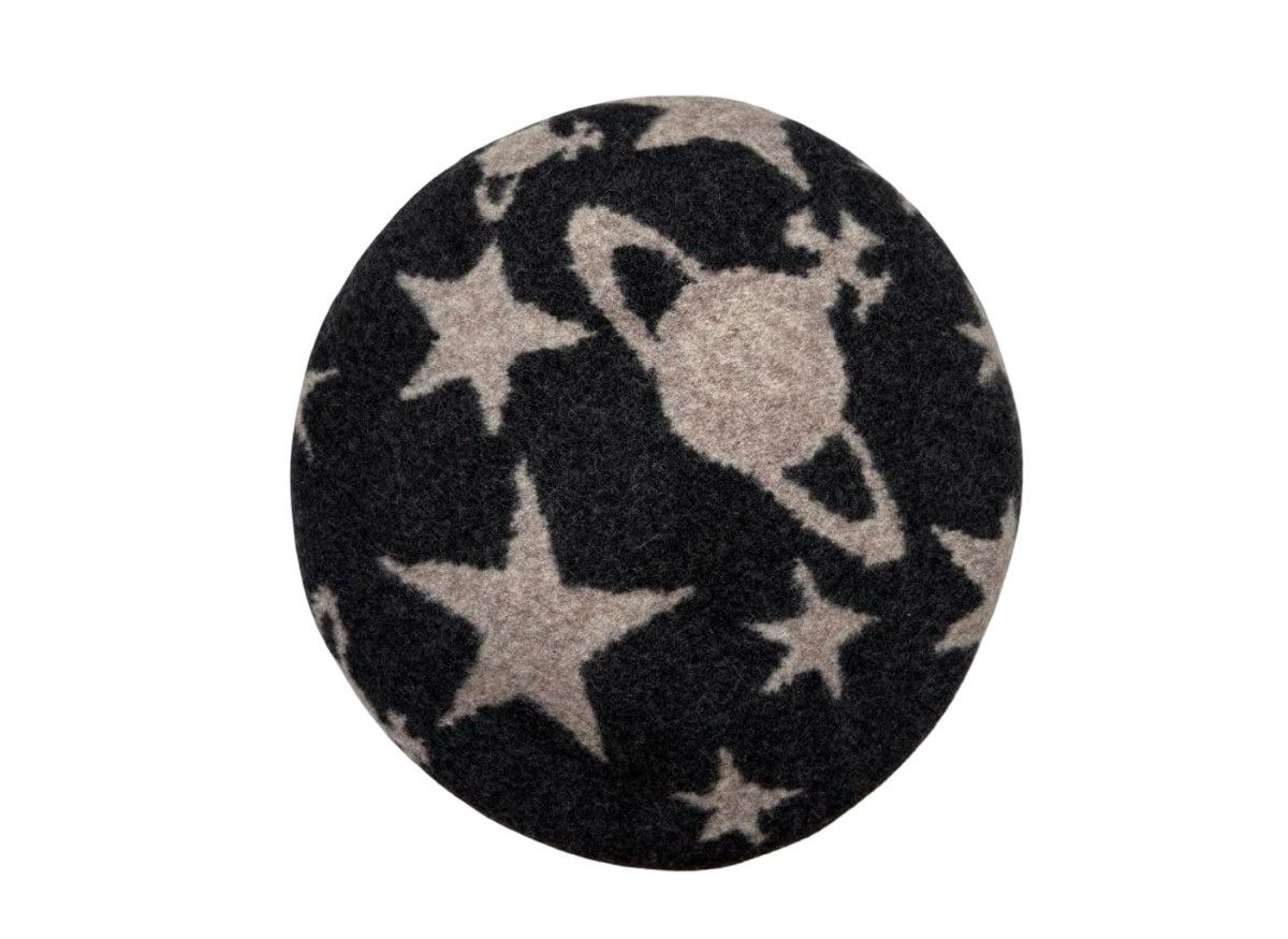 Vivienne Westwood Vivienne Westwood "Orbs and Stars" Basco Beret - Black/Grey Size ONE SIZE - 4 Thumbnail
