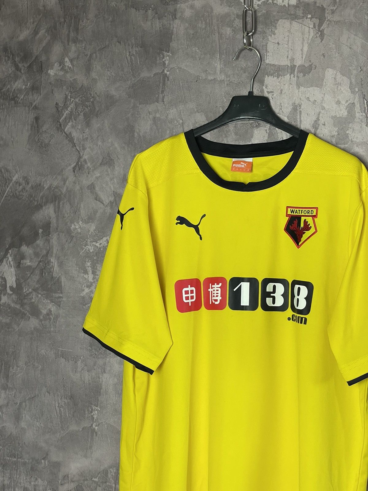 Puma × Vintage Black and Yellow Watford Puma Soccer Jersey Size US XL / EU 56 / 4 - 4 Thumbnail