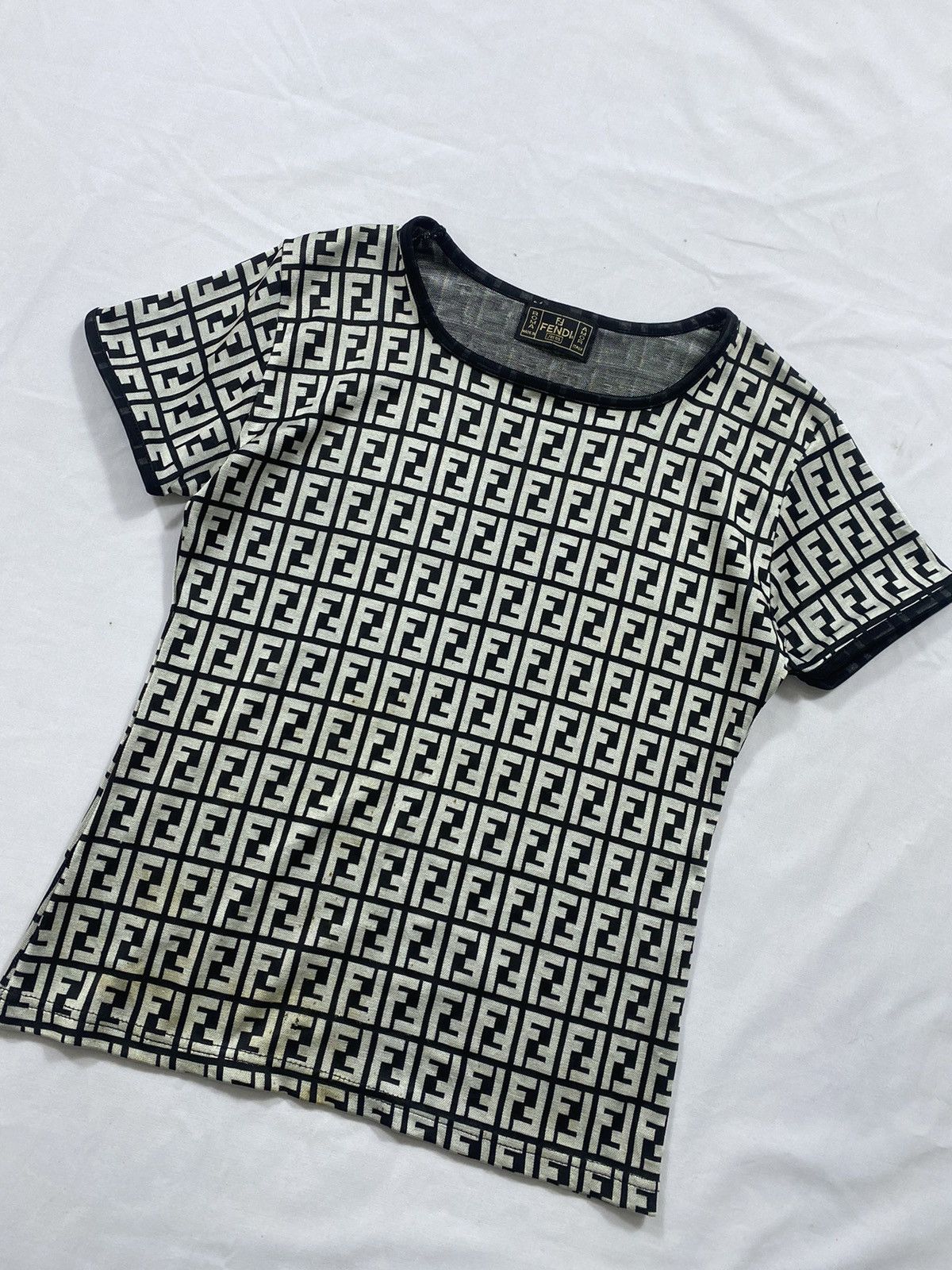 Fendi Vintage Fendi Monogram Short Sleeve Size S / US 4 / IT 40 - 3 Thumbnail