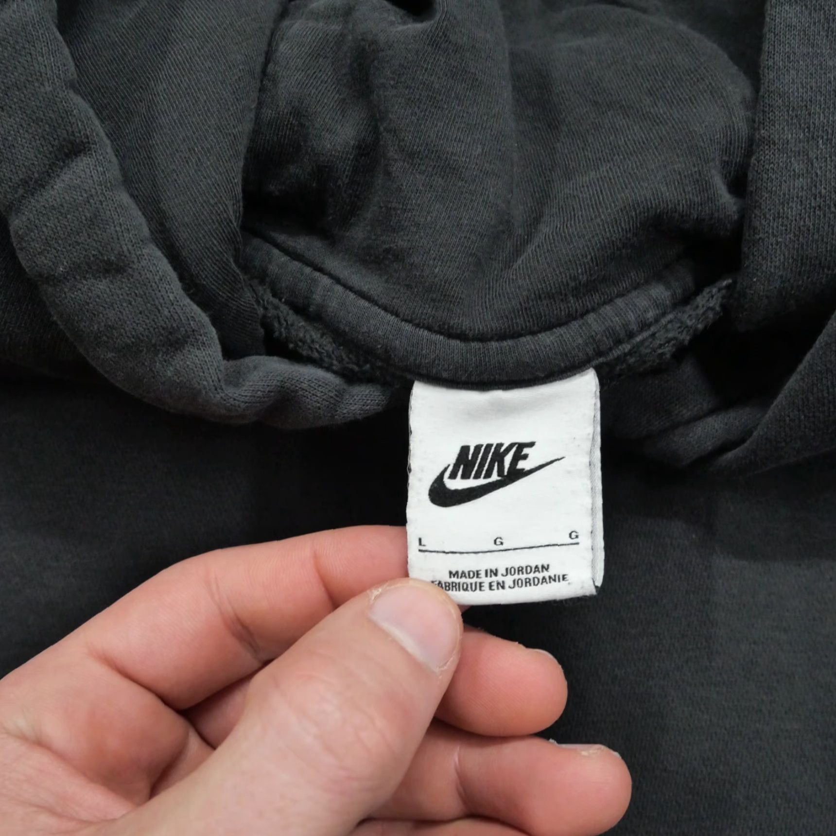 Nike VINTAGE Nike Hoodie Mens Pullover Sweatshirt Black 90s Logo Embroidery Swoosh Cotton Polyester Long Sleeve Hooded L Size US L / EU 52-54 / 3 - 5 Thumbnail