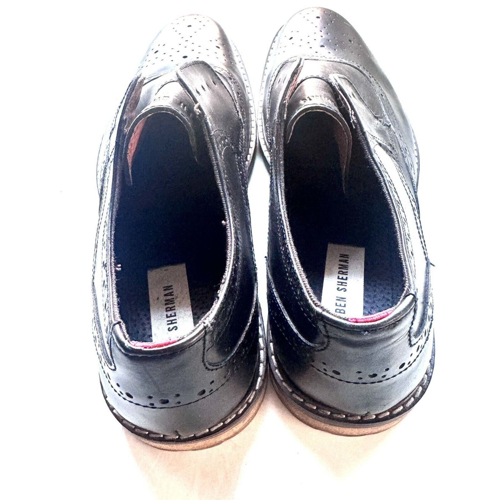 Ben Sherman BEN SHERMAN WINGTIP BN21011 01A BLACK OXFORD SHOES 10 Size US 10 / EU 43 - 4 Thumbnail