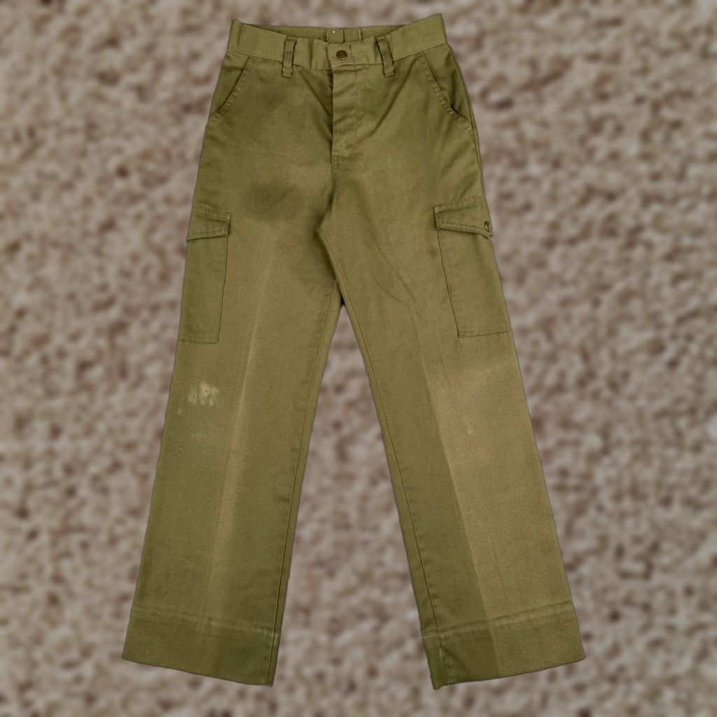 Vintage VINTAGE Boy Scouts Pants Boy Scouts of America Twill Cotton Green 27x27 Adult Mens Green Vintage Scout Pants 27x27 Size US 40 / EU 56 - 1 Thumbnail