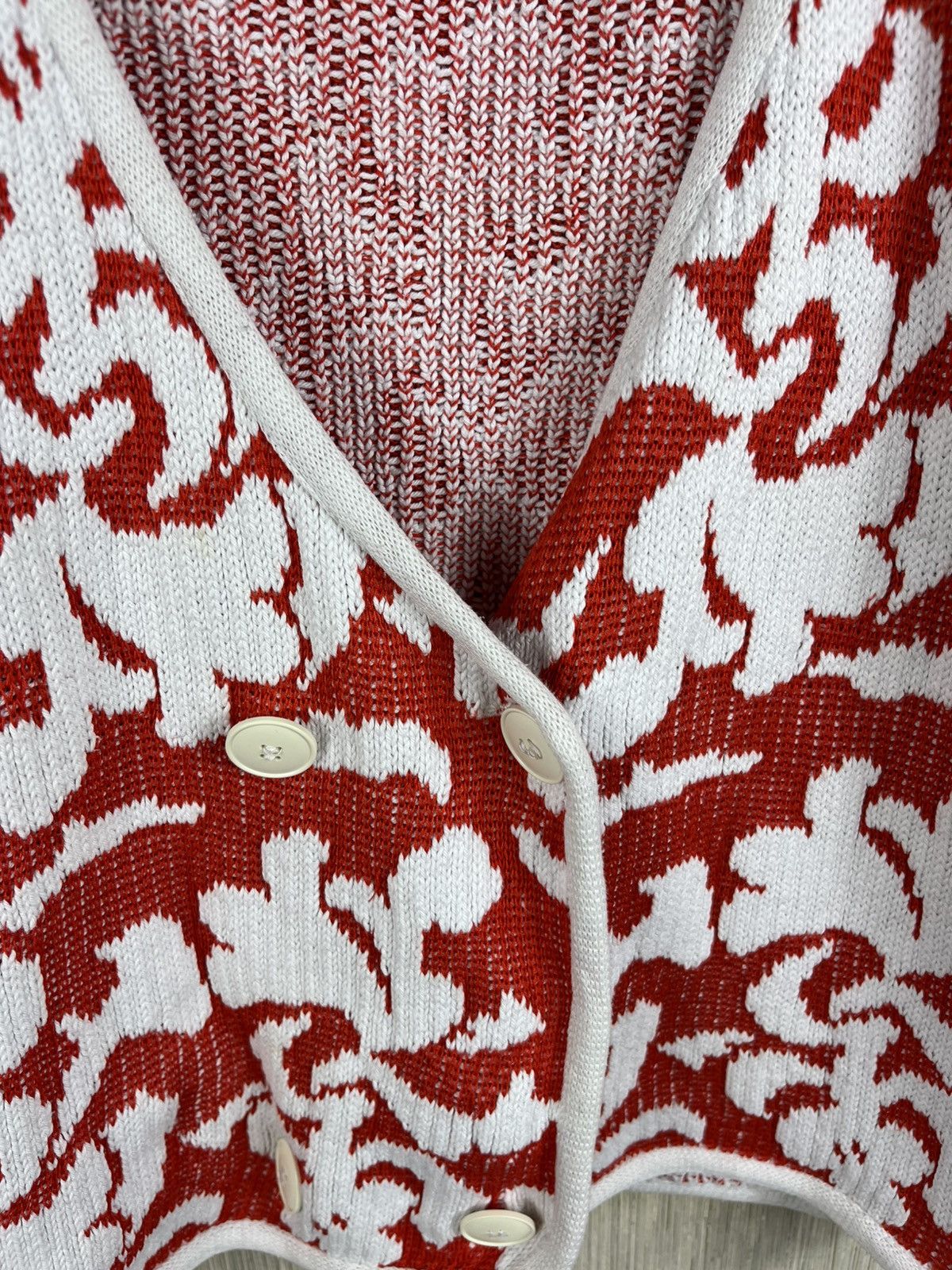 Givenchy Vintage Givenchy knitwear double-breasted floral cardigan Size M / US 6-8 / IT 42-44 - 11 Thumbnail