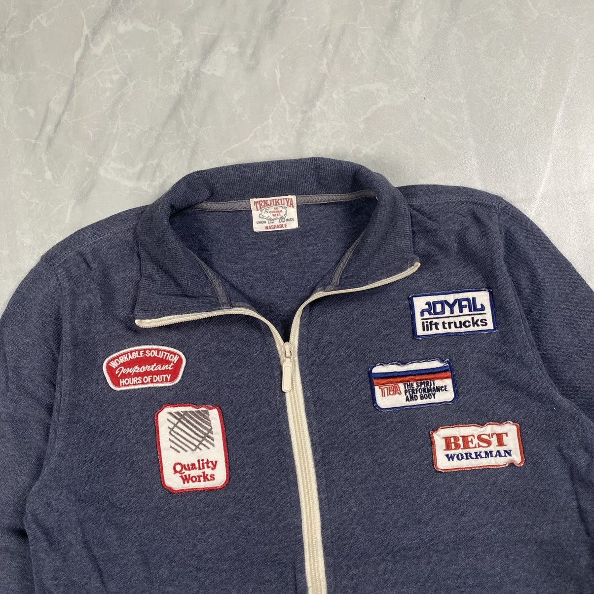 Japanese Brand Vintage Tenjikuya Union Made Zipper Sweater Jacket Size US M / EU 48-50 / 2 - 2 Thumbnail