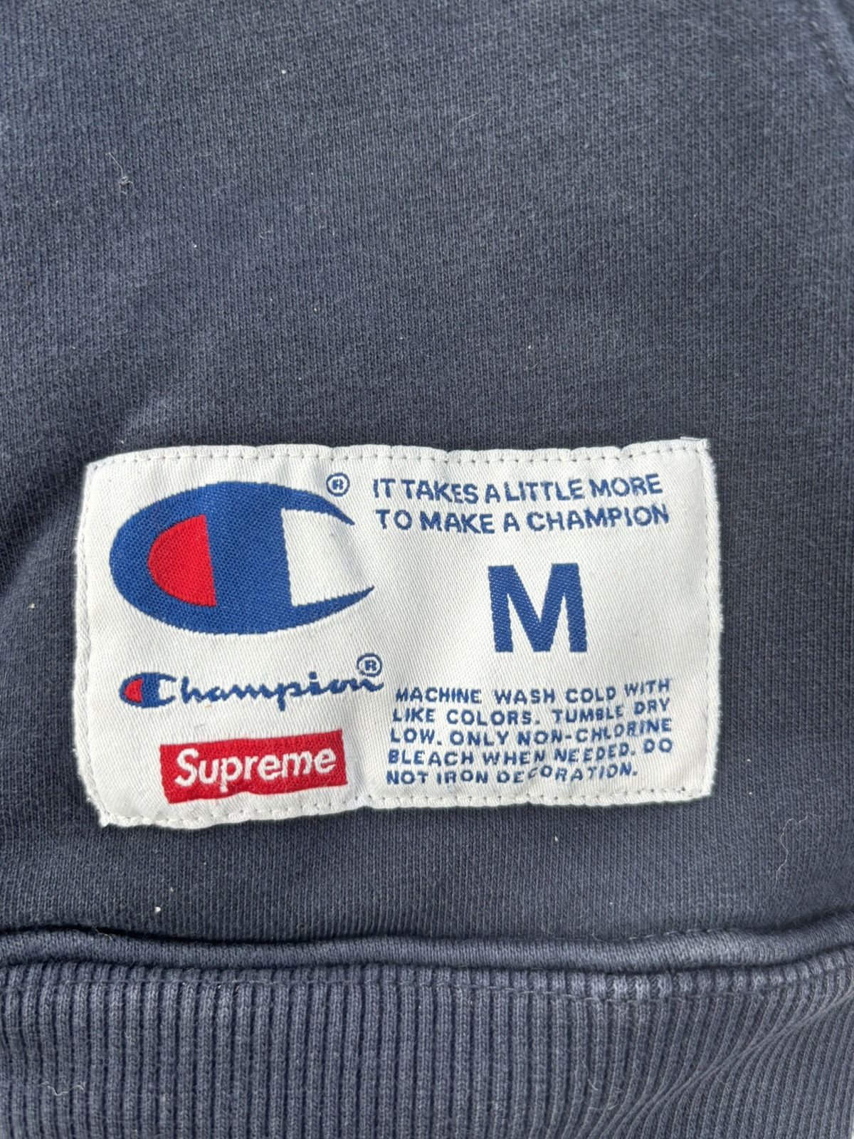 Champion × Supreme Supreme Champion Hooded Sweatshirt Navy FW16 Size US M / EU 48-50 / 2 - 4 Thumbnail