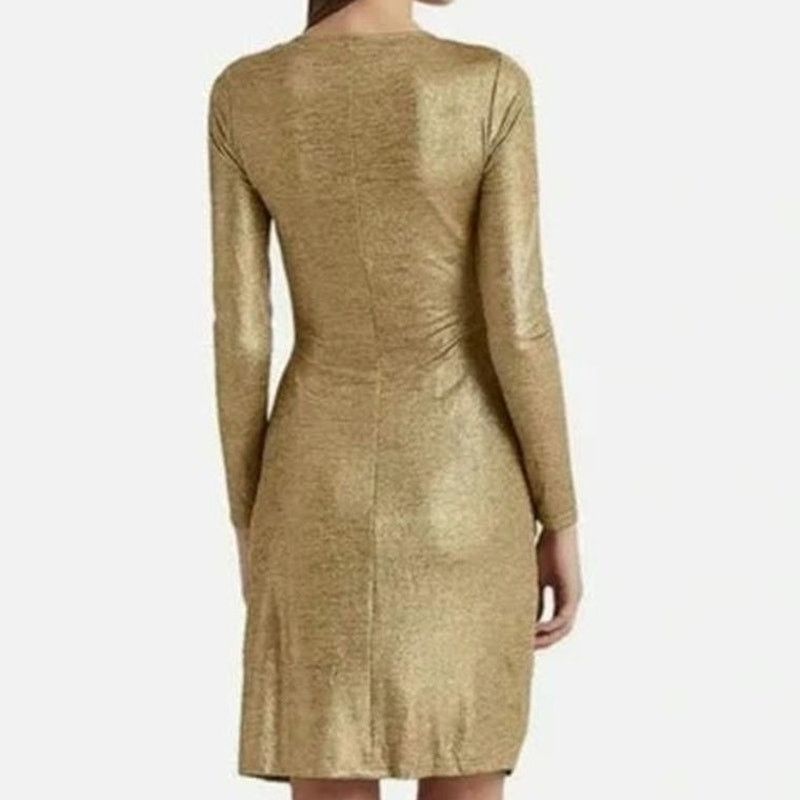 Lauren Ralph Lauren NWT Lauren Ralph Lauren Side Ruched Solid Foil Dress Sz. 8 Size M / US 6-8 / IT 42-44 - 6 Thumbnail
