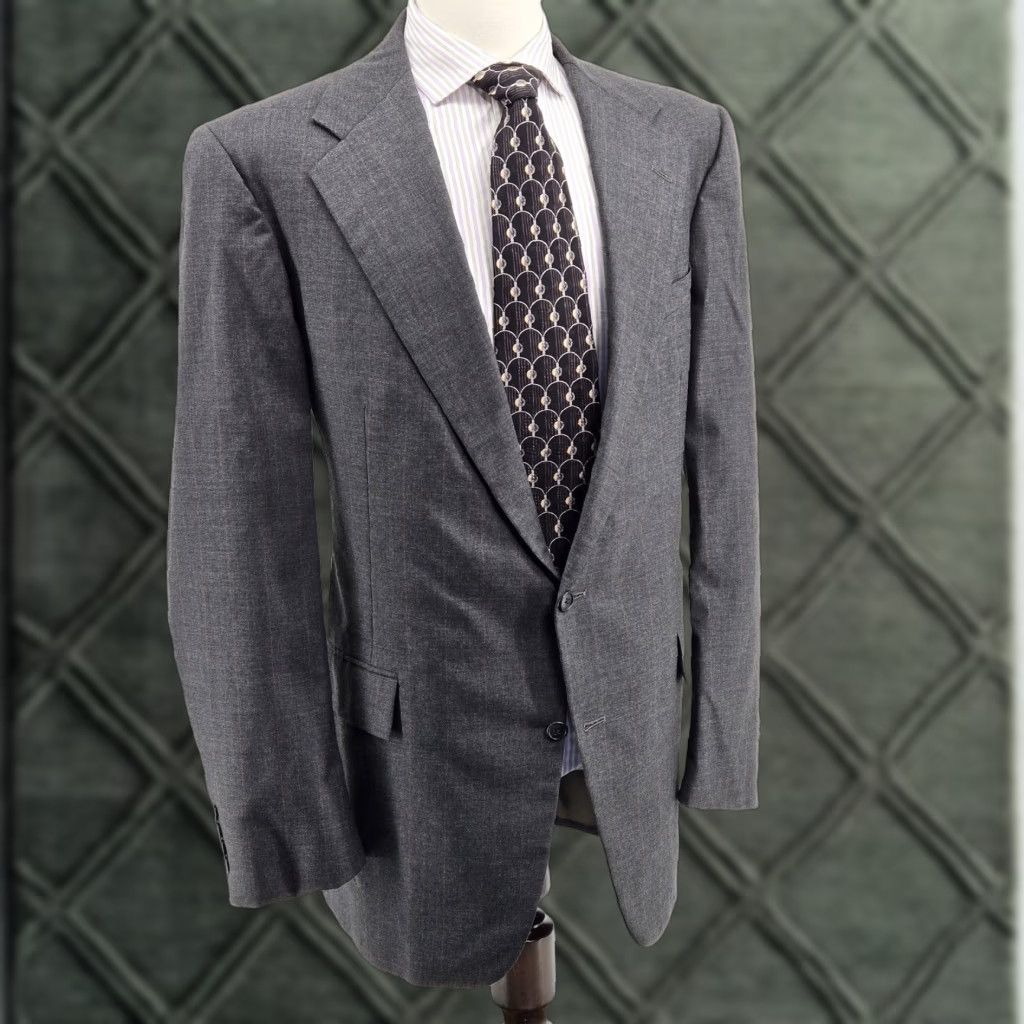 Polo Ralph Lauren Vintage Polo Ralph Lauren 42R Gray Stripe Wool Blazer Made USA Mens Sport Coat Shirt Jacket? Size US XL / EU 56 / 4 - 1 Thumbnail
