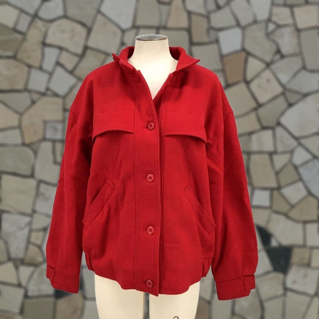 Vintage VINTAGE Woolrich Jacket Woman Red Full Zip Medium M Polyester Solid Breathable Zip Womens Size M / US 6-8 / IT 42-44 - 1 Thumbnail