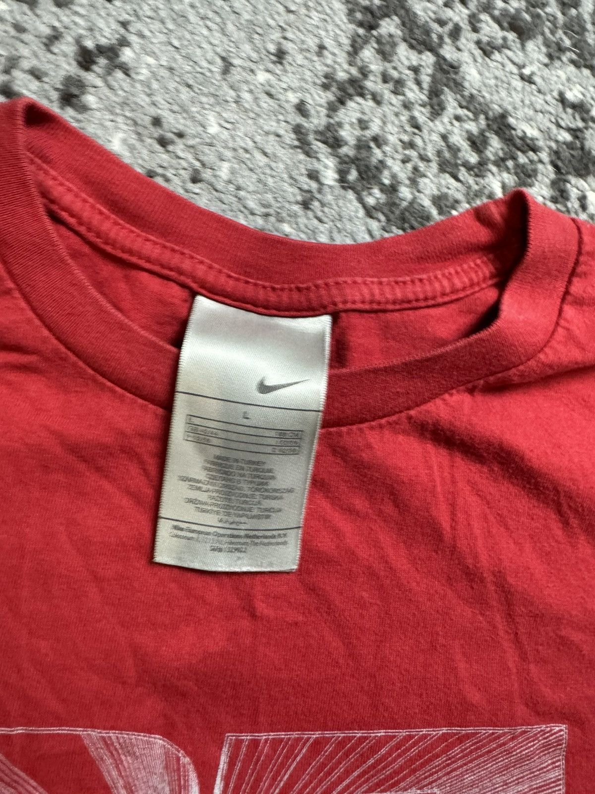Nike × Vintage Vintage Y2K Nike 87 Air Max Swoosh logo Drill 90s T Shirt Size US L / EU 52-54 / 3 - 4 Thumbnail