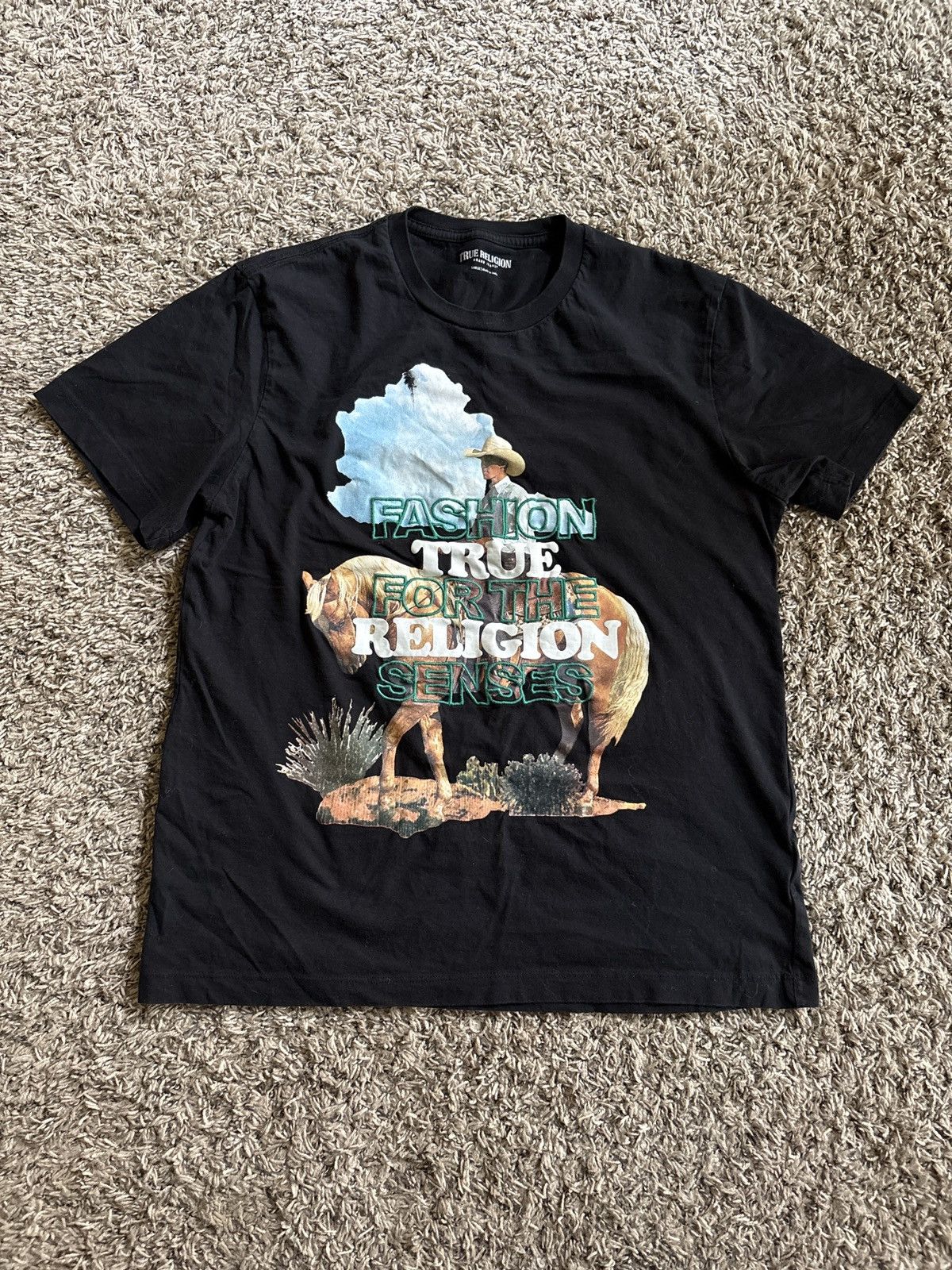 True Religion Black True Religion Tee Size US L / EU 52-54 / 3 - 1 Thumbnail
