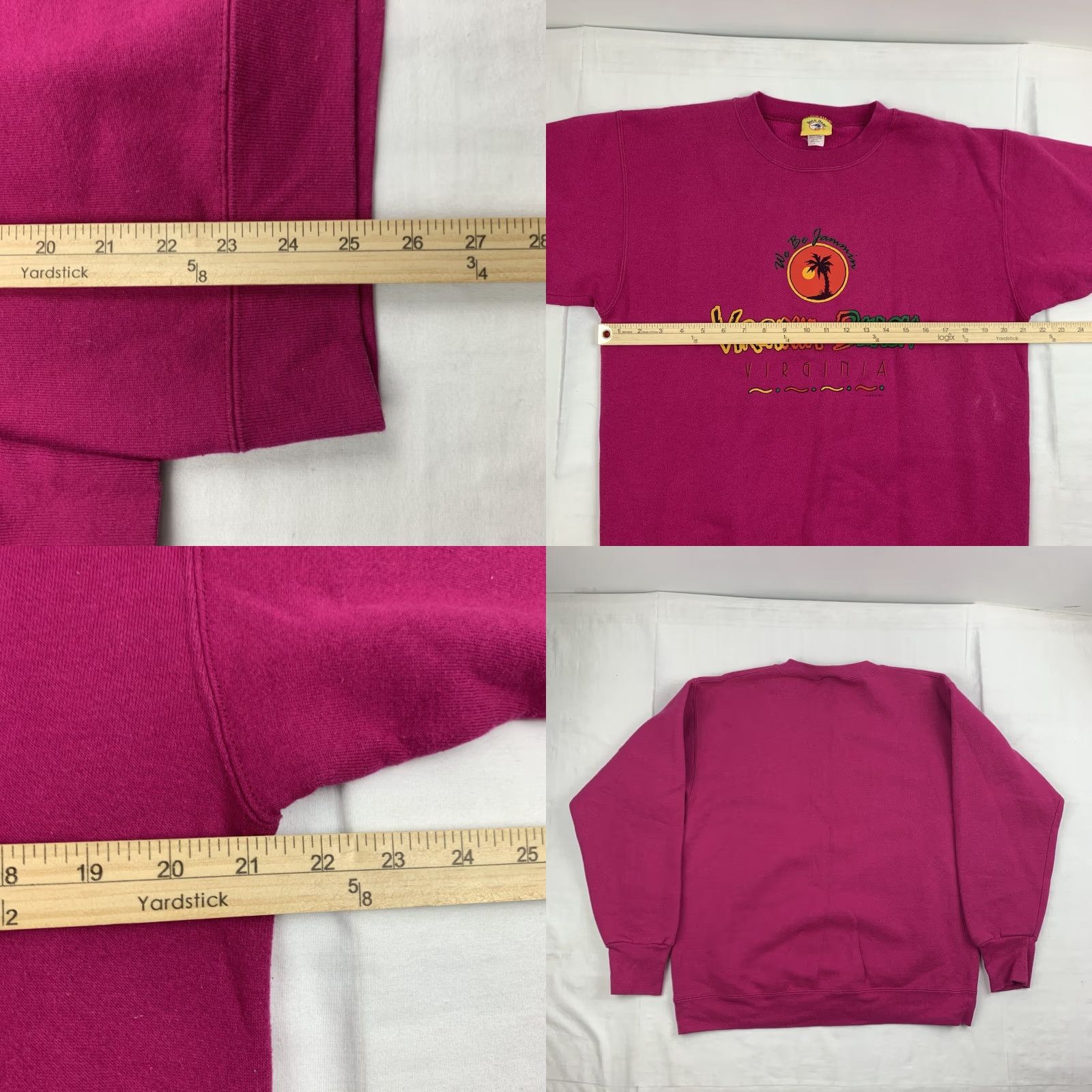 Vintage VINTAGE Duck Head Sweatshirt Shirt Adult Large Pink 90s 1990s We Be Jammin Mens Pullover Crew Neck Long Sleeve Size US L / EU 52-54 / 3 - 8 Thumbnail
