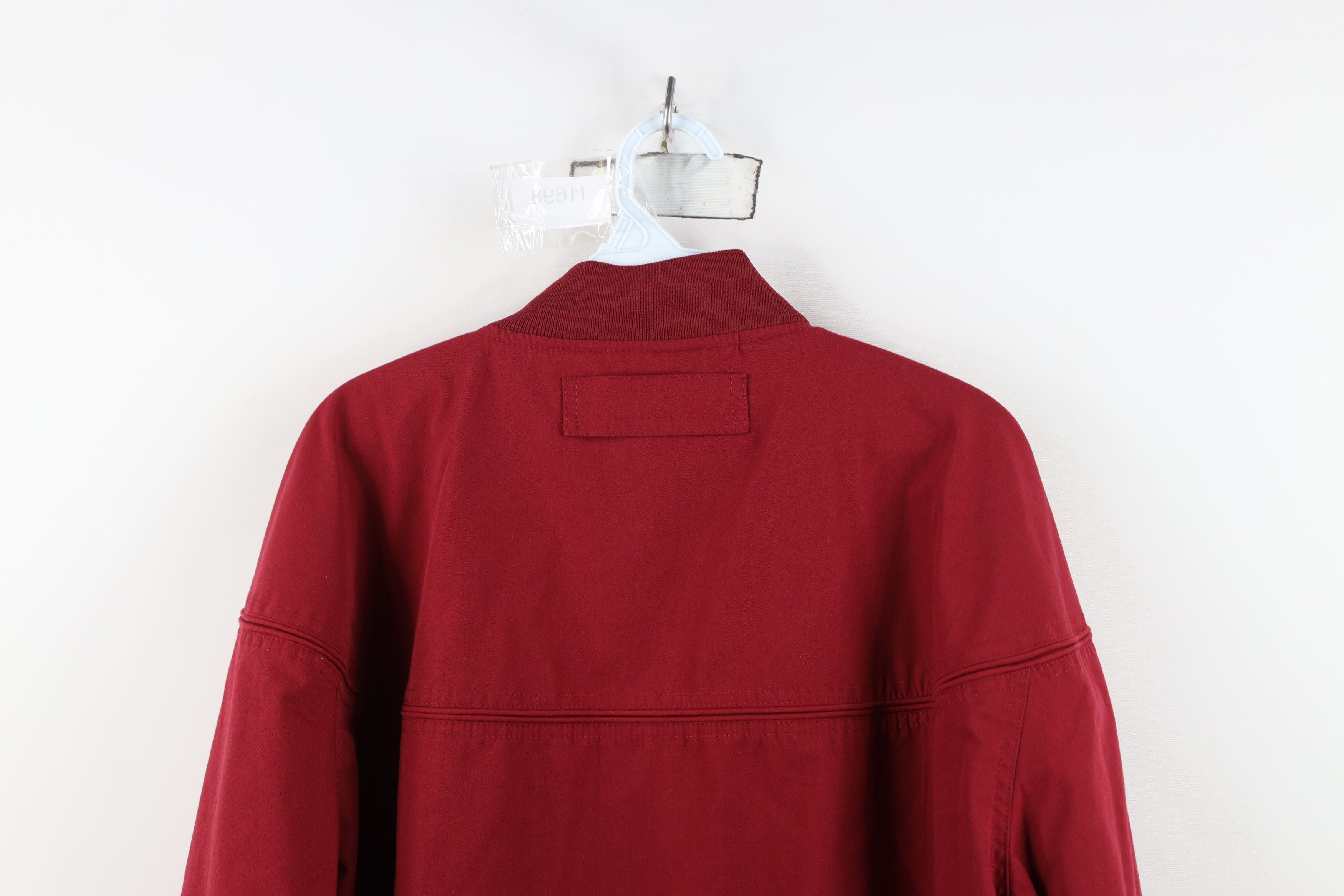Vintage Vintage 90s Streetwear Blank Full Zip Bomber Jacket Red Size US M / EU 48-50 / 2 - 14 Thumbnail