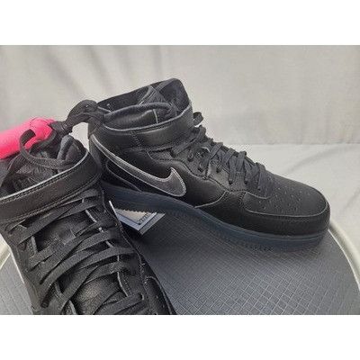 Nike Nike Air Force 1 Mid PRM Black/Silver AF1 Men’s 12 DX3061-00 Size US 12 / EU 45 - 4 Thumbnail